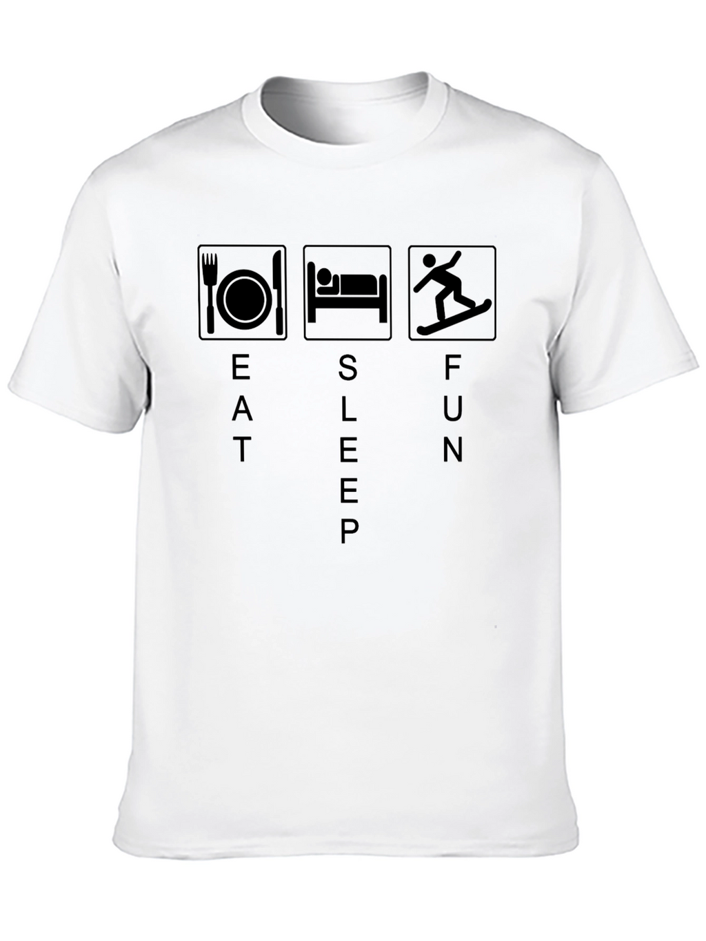 Eat Sleep Fun Black T-Shirt
