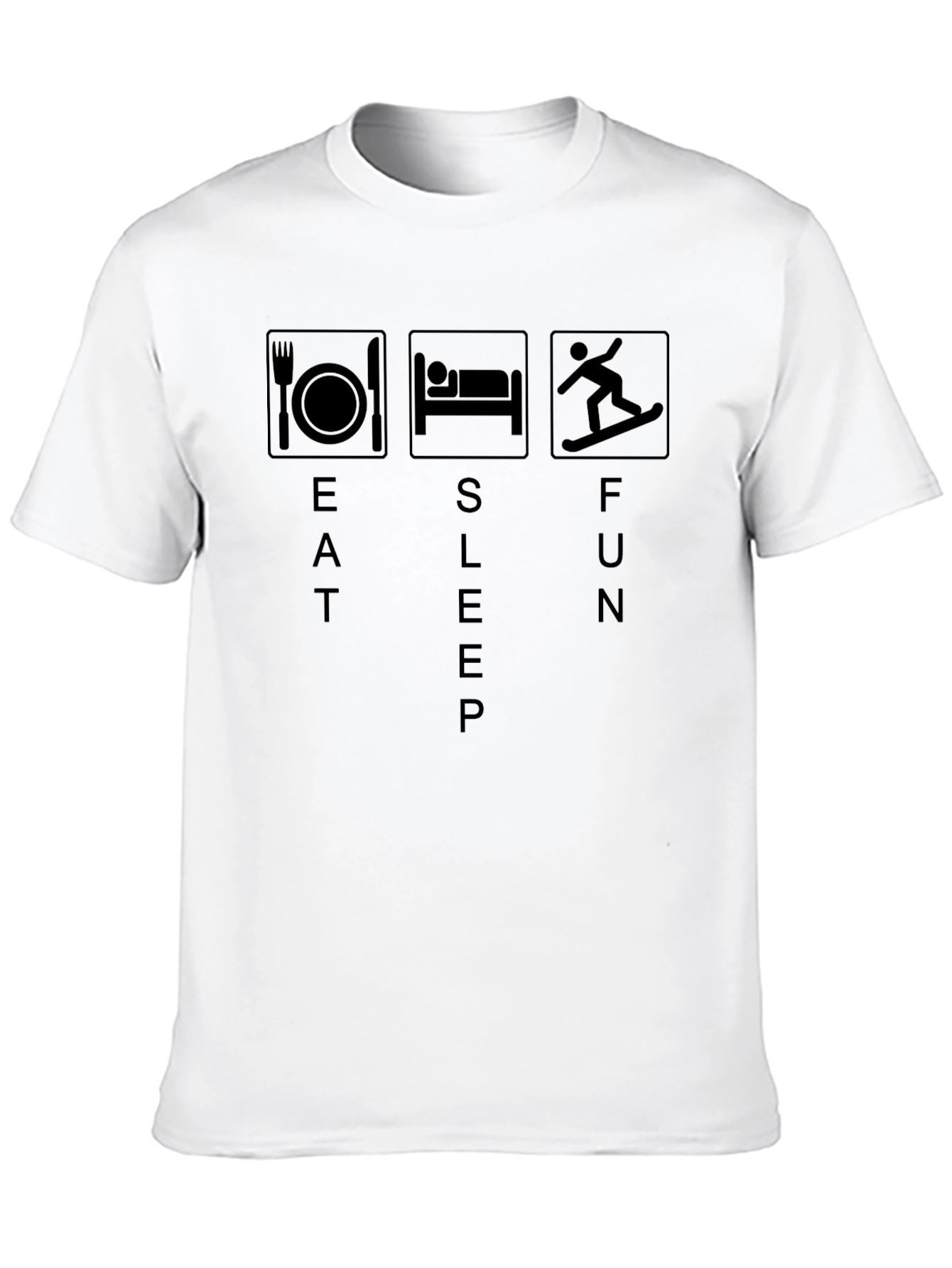Eat Sleep Fun Black T-Shirt