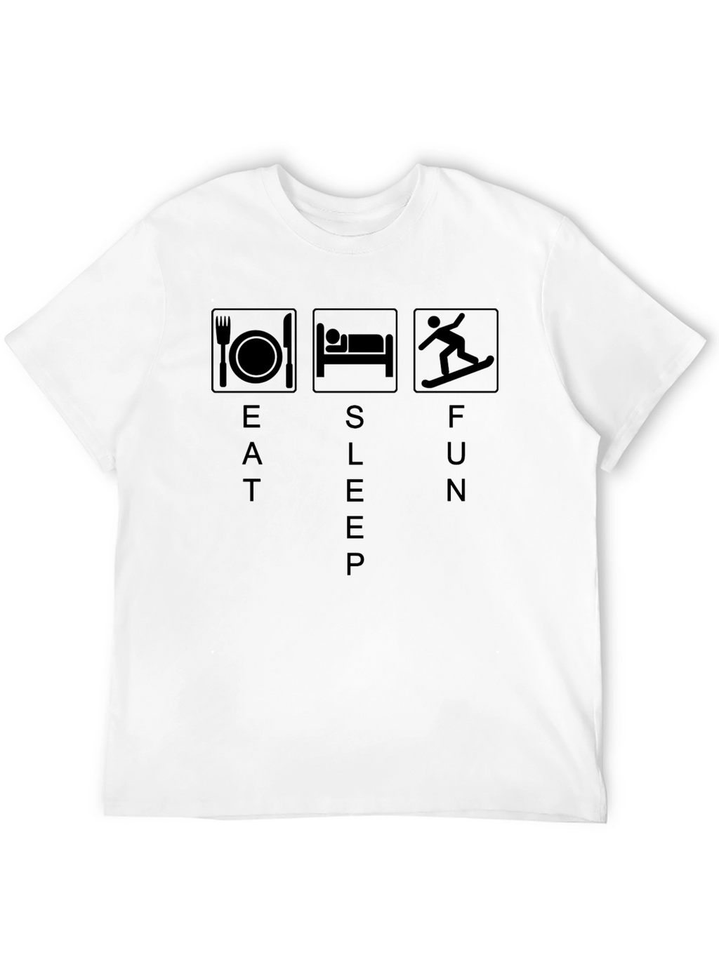 Eat Sleep Fun Black T-Shirt