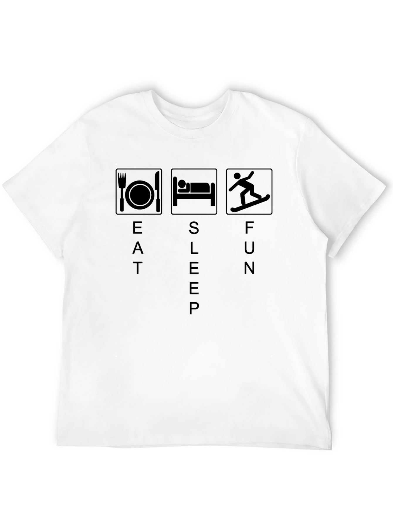 Eat Sleep Fun Black T-Shirt