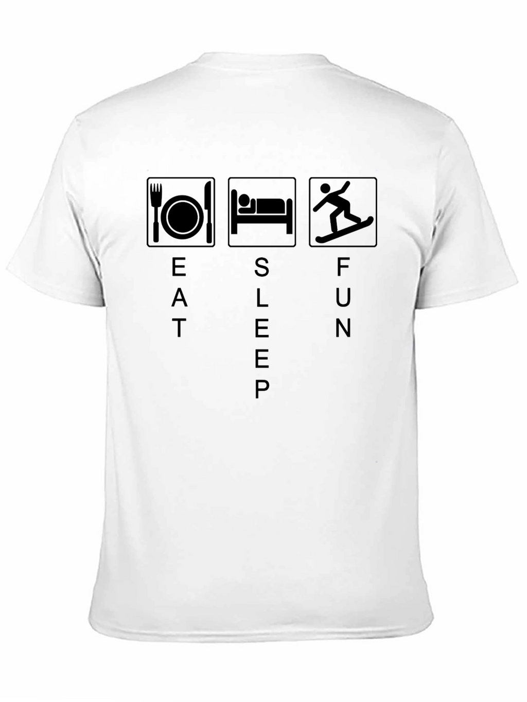 Eat Sleep Fun Black T-Shirt