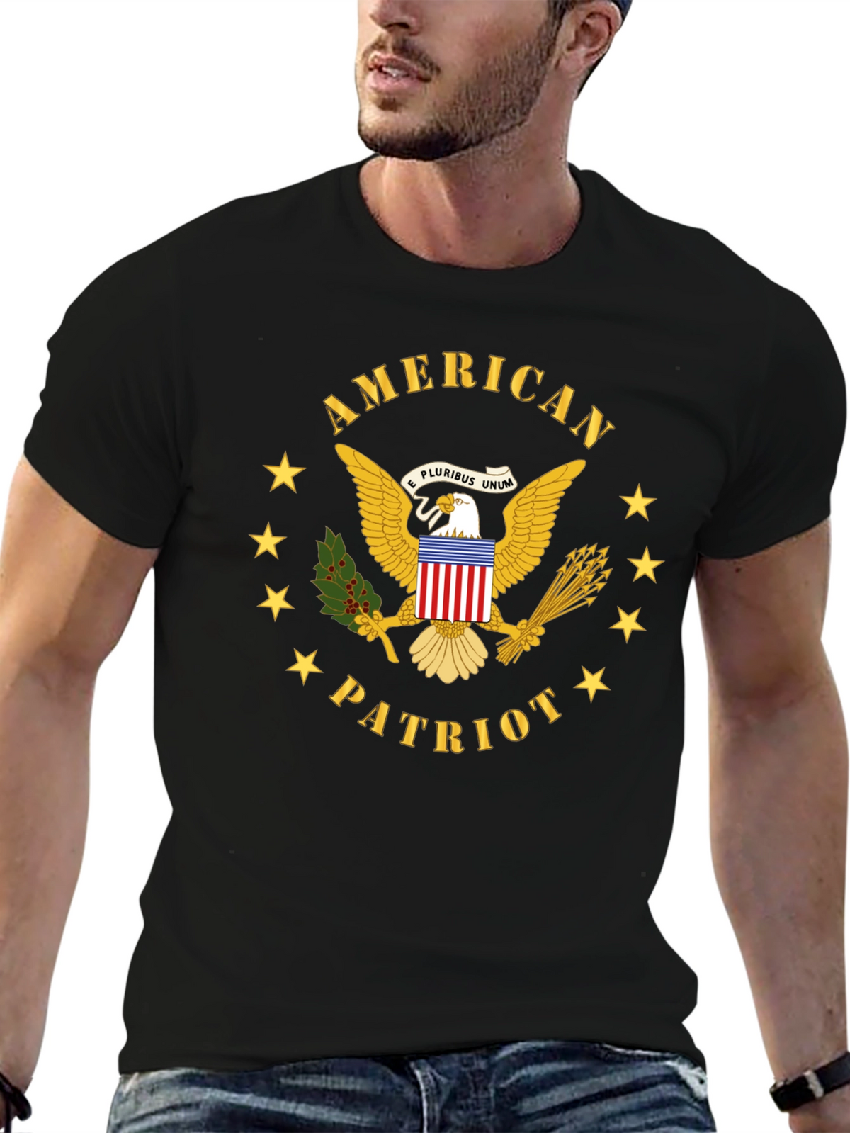 American Patriot Eagle Graphic T-Shirt