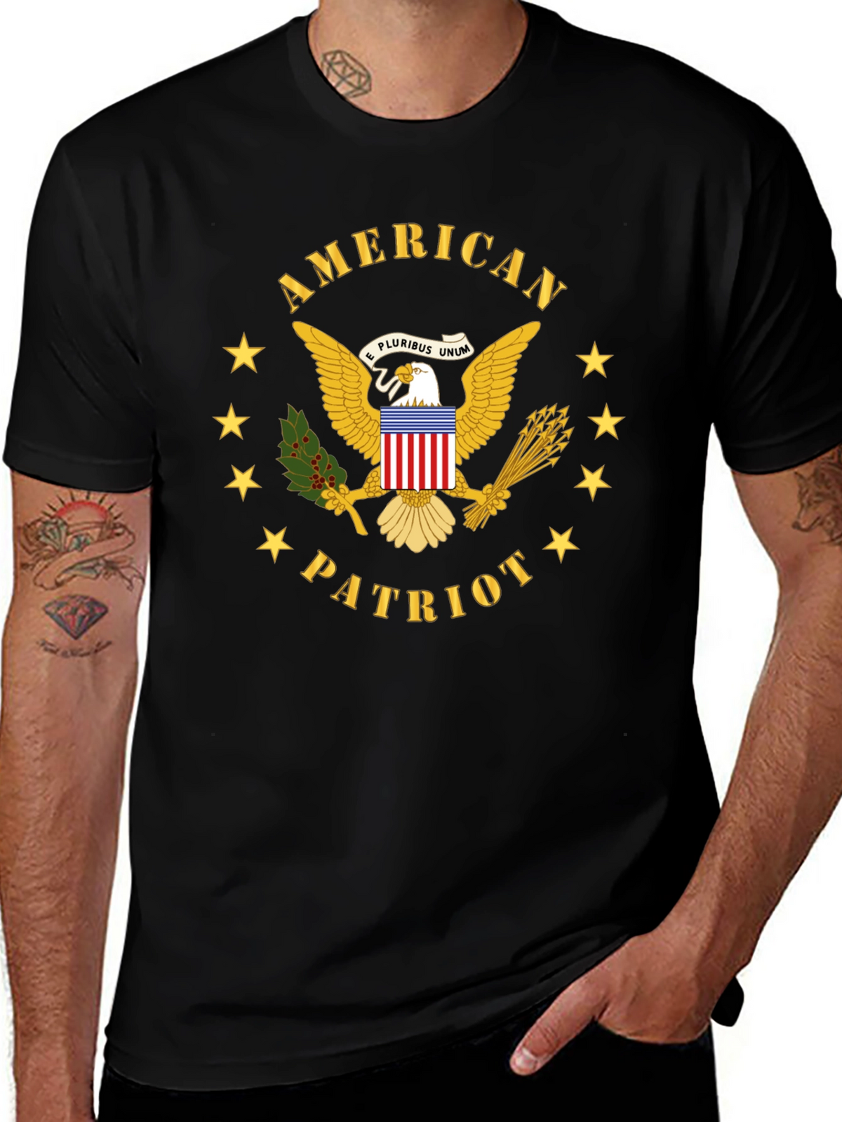 American Patriot Eagle Graphic T-Shirt