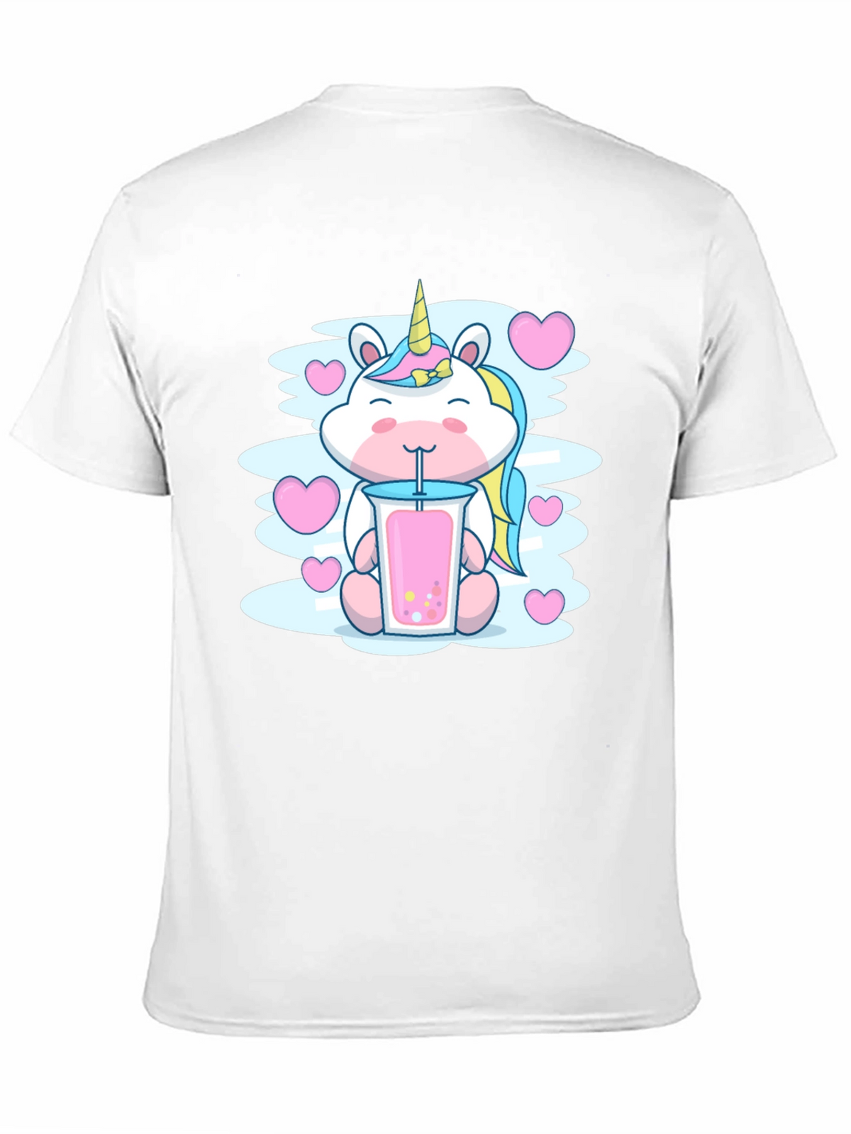 Cute Unicorn Bubble Tea Graphic T-Shirt
