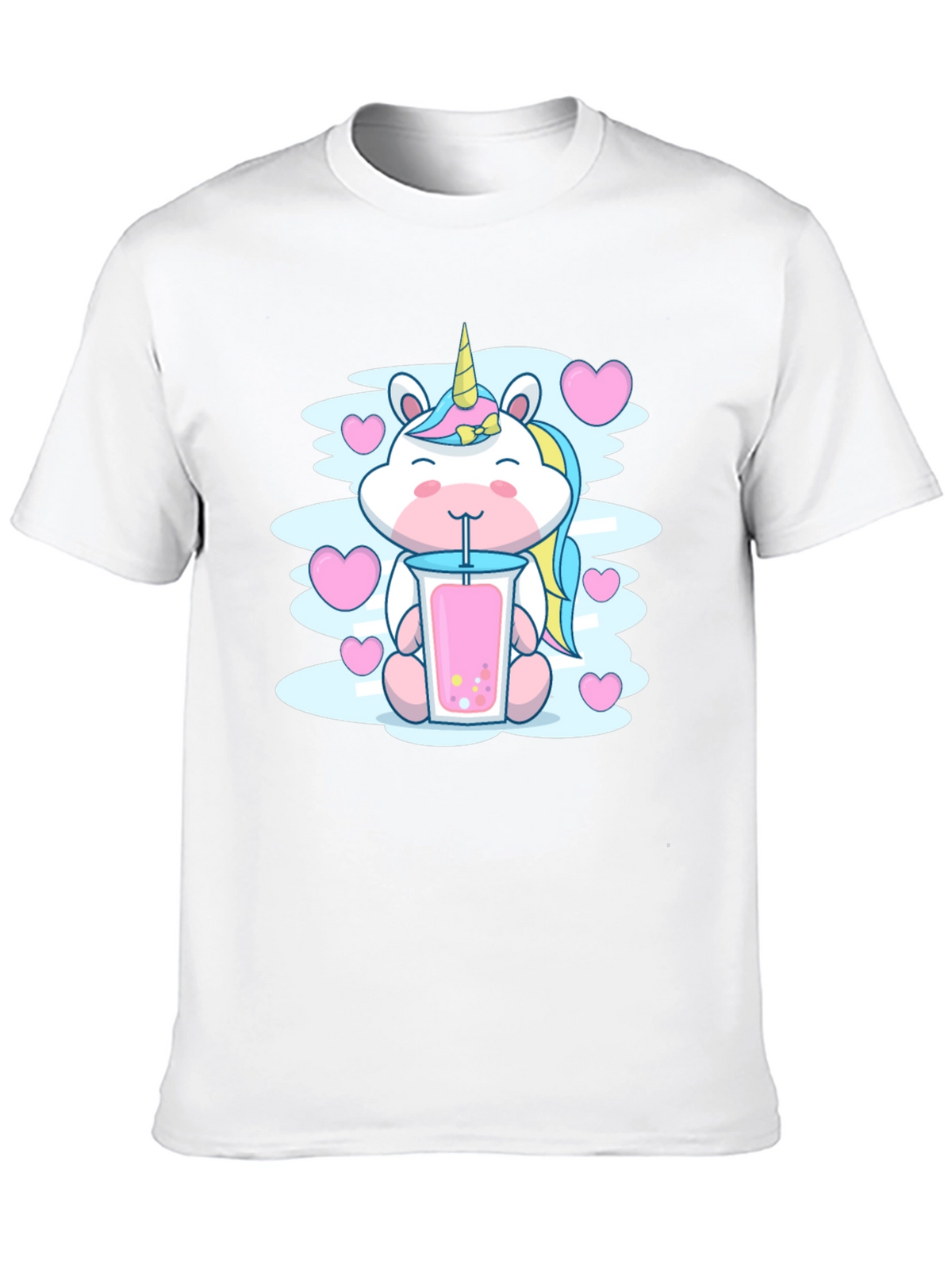 Cute Unicorn Bubble Tea Graphic T-Shirt
