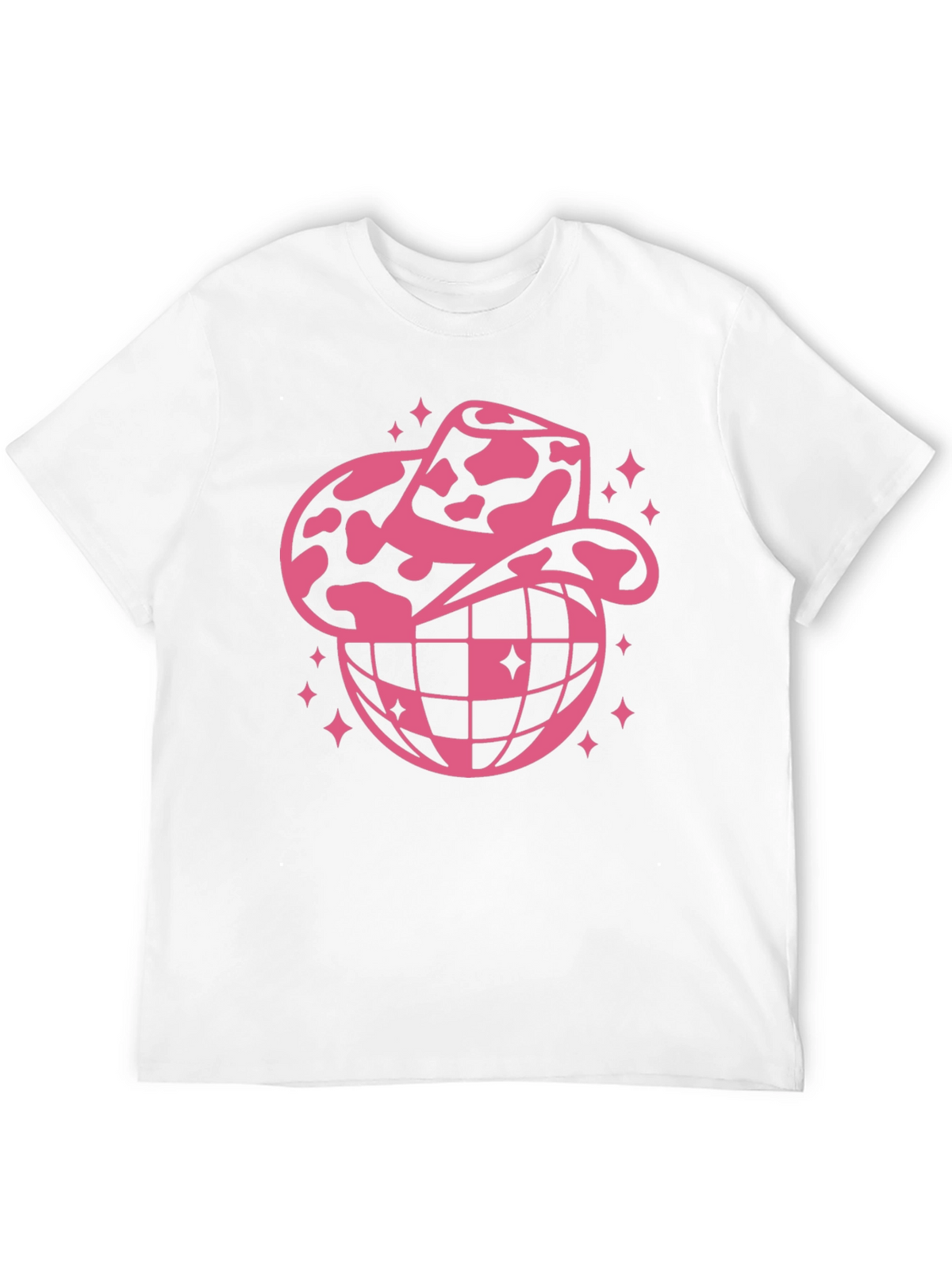 Cowboy Hat Disco Globe Black T-Shirt