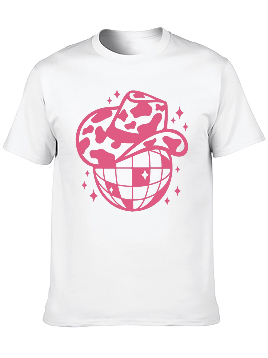Cowboy Hat Disco Globe Black T-Shirt