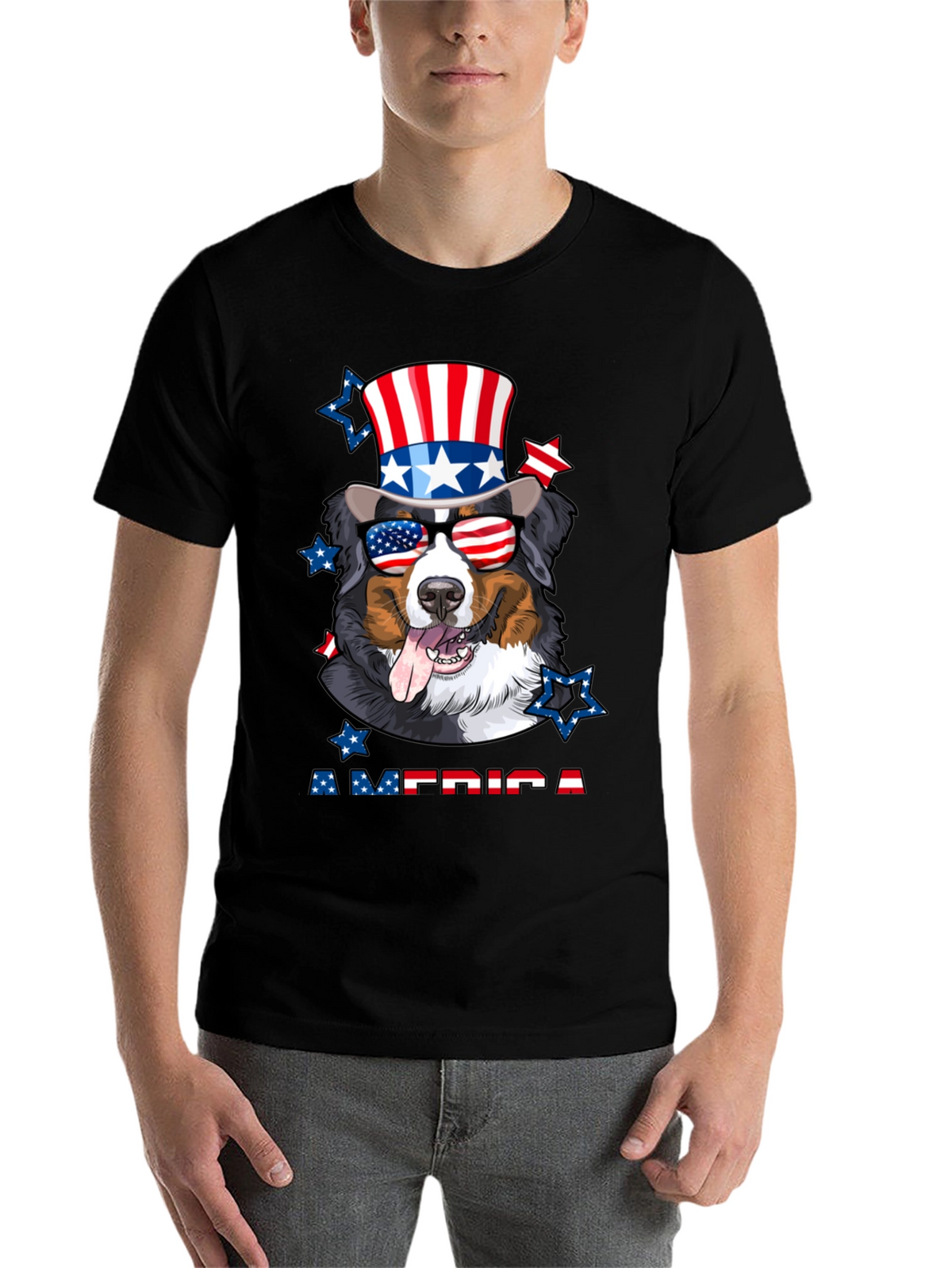 Patriotic Dog T-Shirt - American Pride
