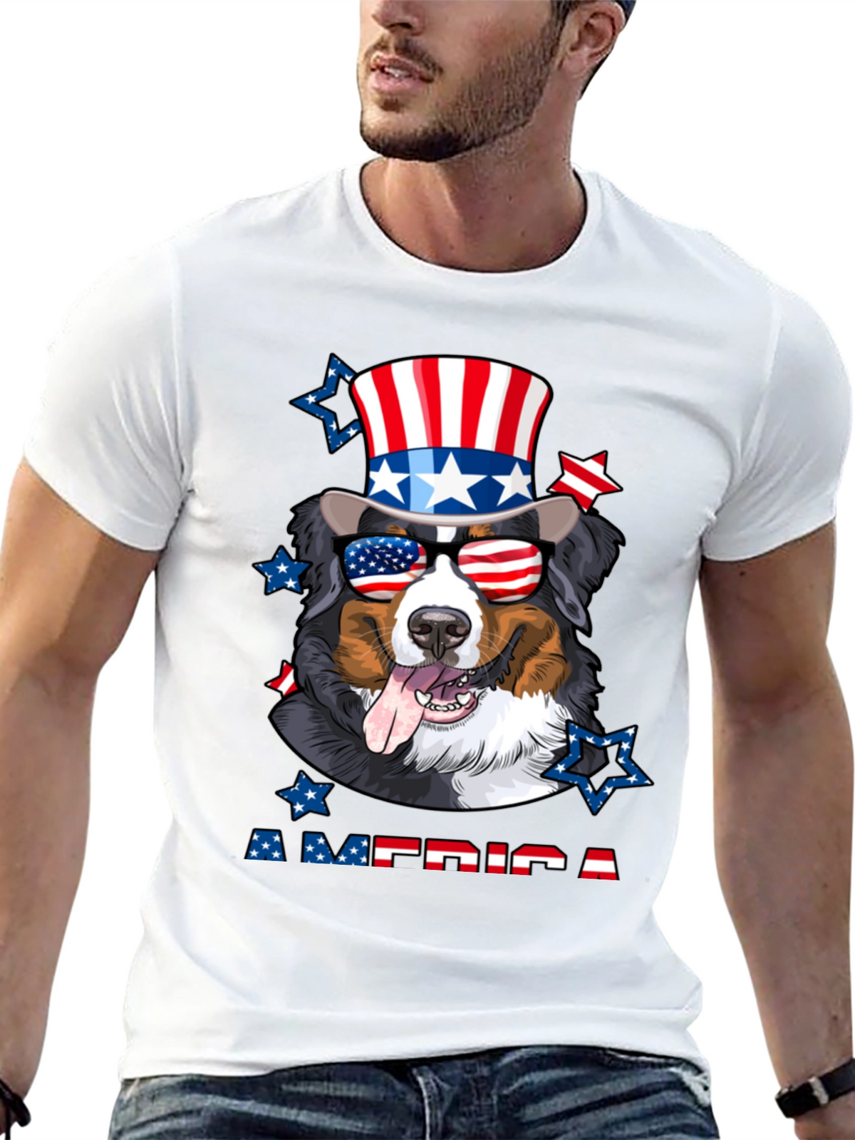 Patriotic Dog T-Shirt - American Pride