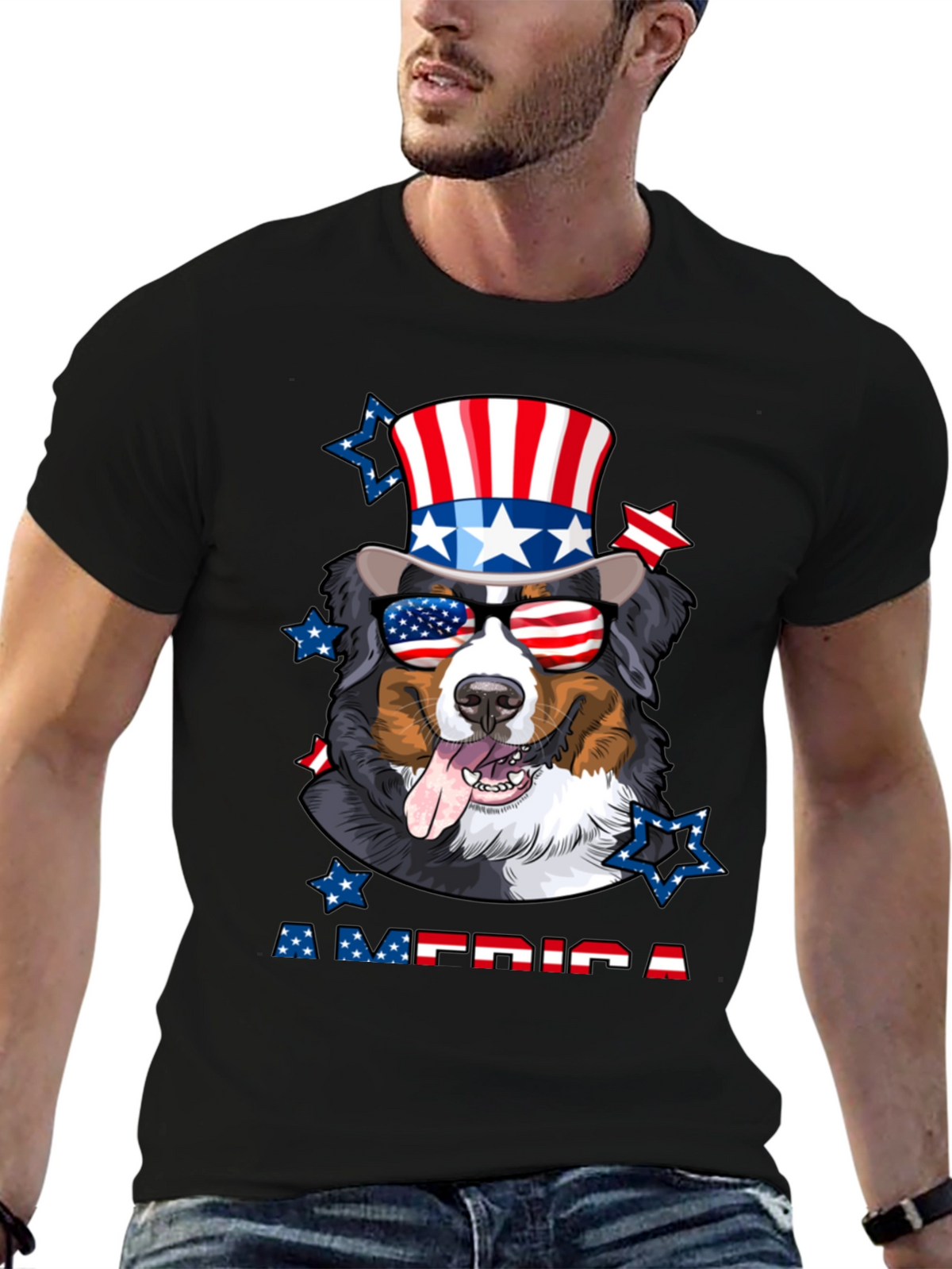 Patriotic Dog T-Shirt - American Pride