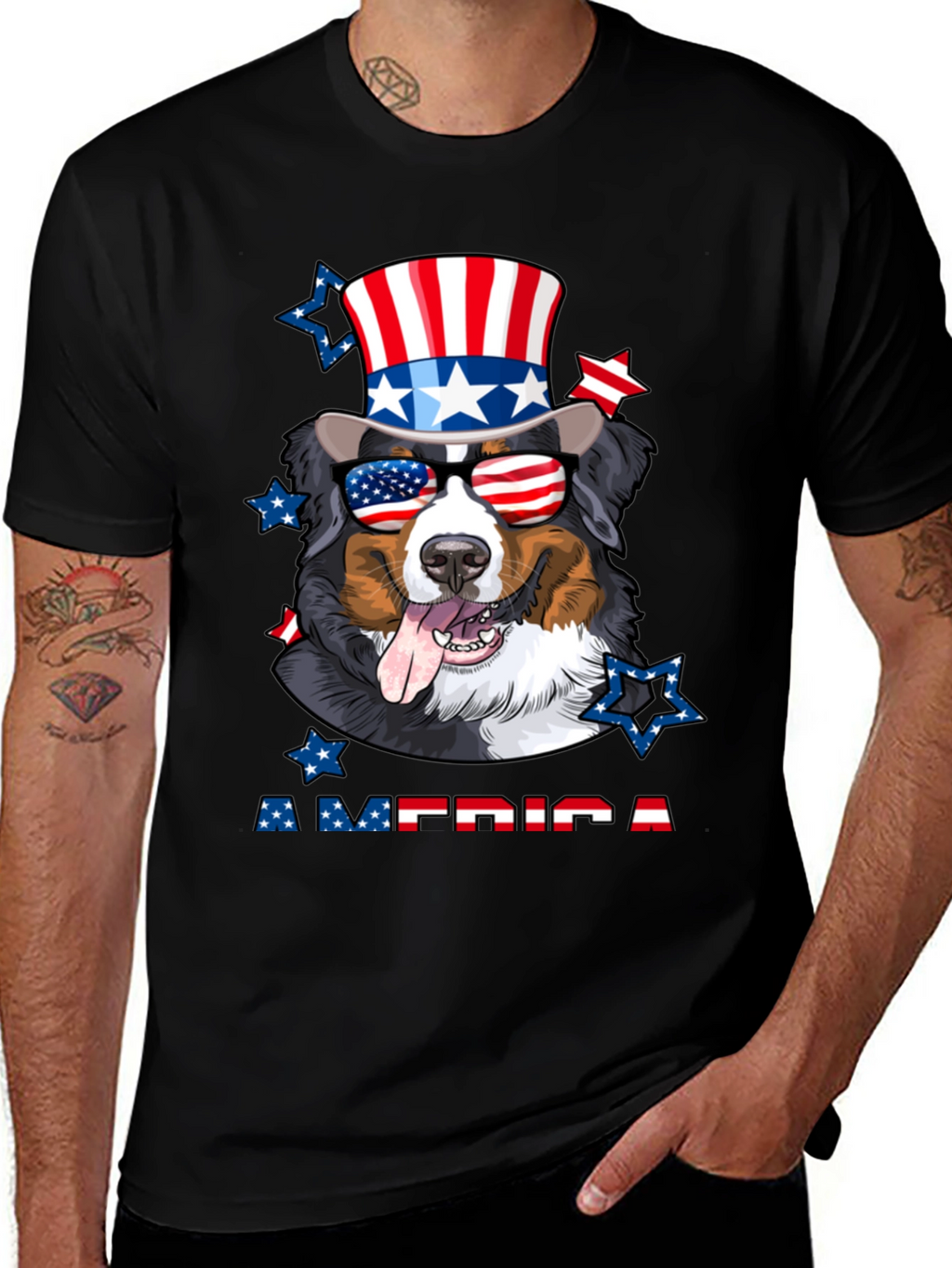 Patriotic Dog T-Shirt - American Pride