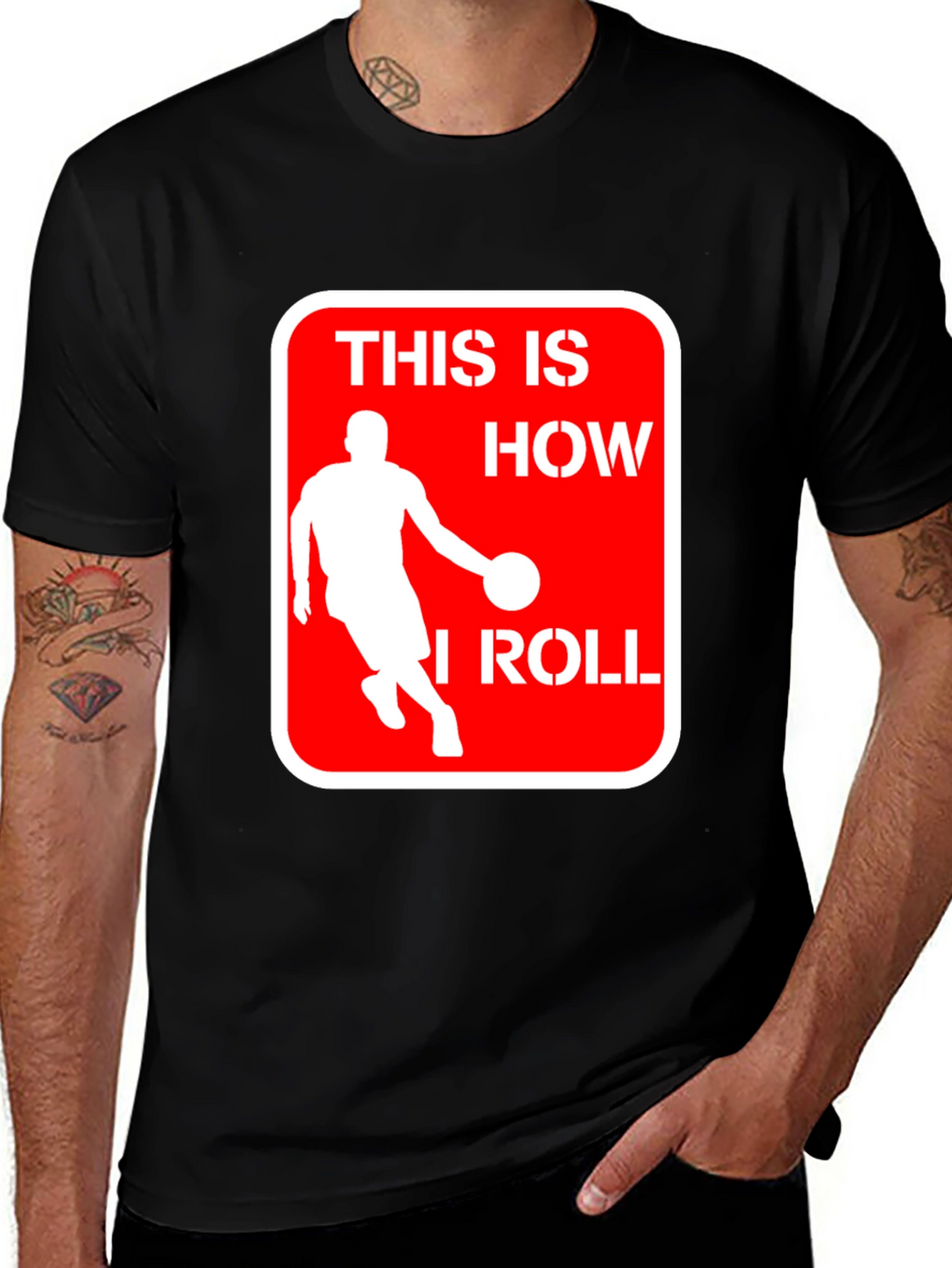 Basketball Player This is How I Roll Black T-Shirt