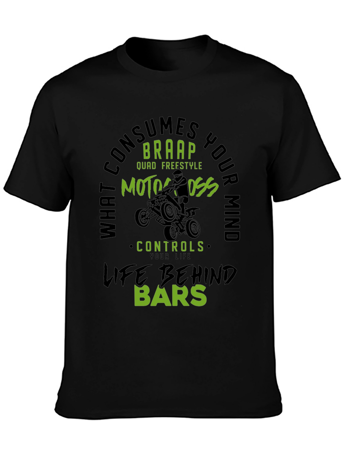 Motocross Life Behind Bars Graphic Tee