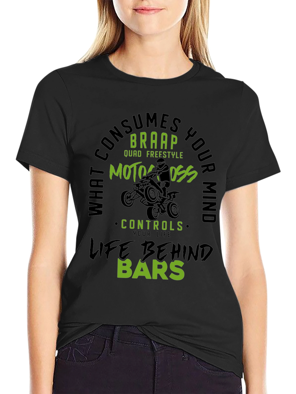 Motocross Life Behind Bars Graphic Tee