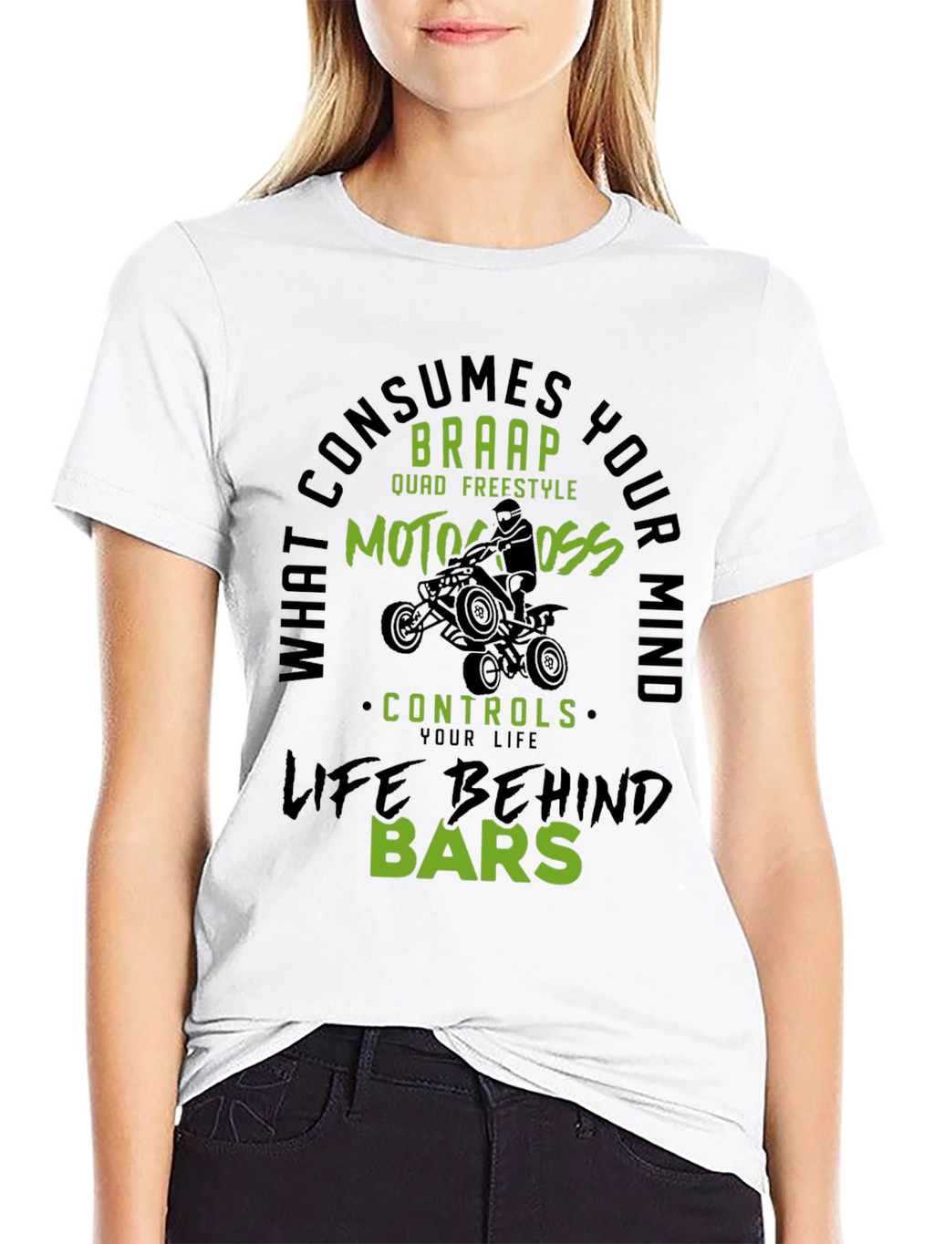 Motocross Life Behind Bars Graphic Tee