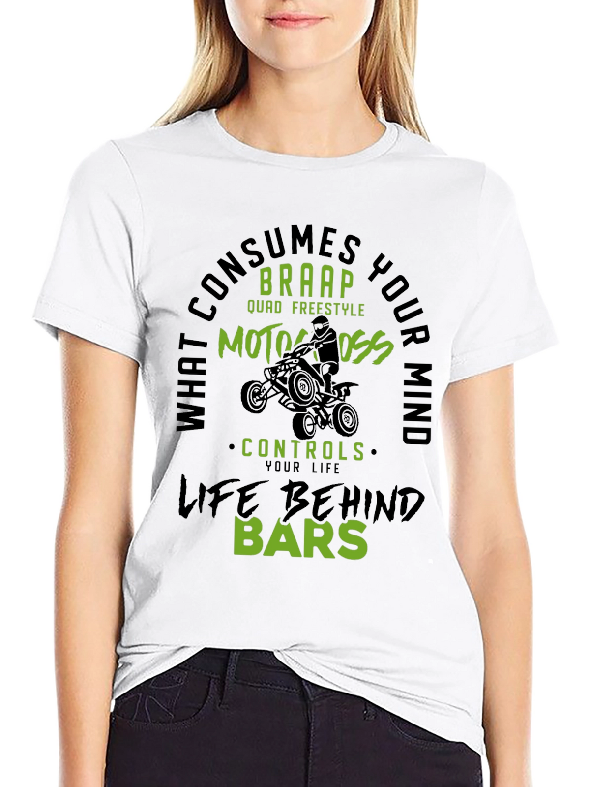Motocross Life Behind Bars Graphic Tee
