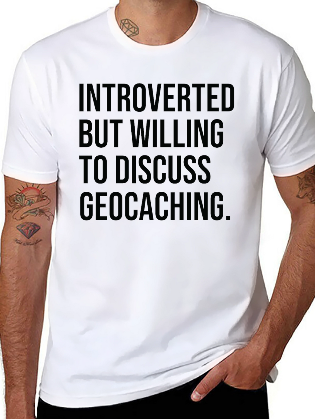 Introverted Geocaching T-Shirt -  Funny Statement Tee