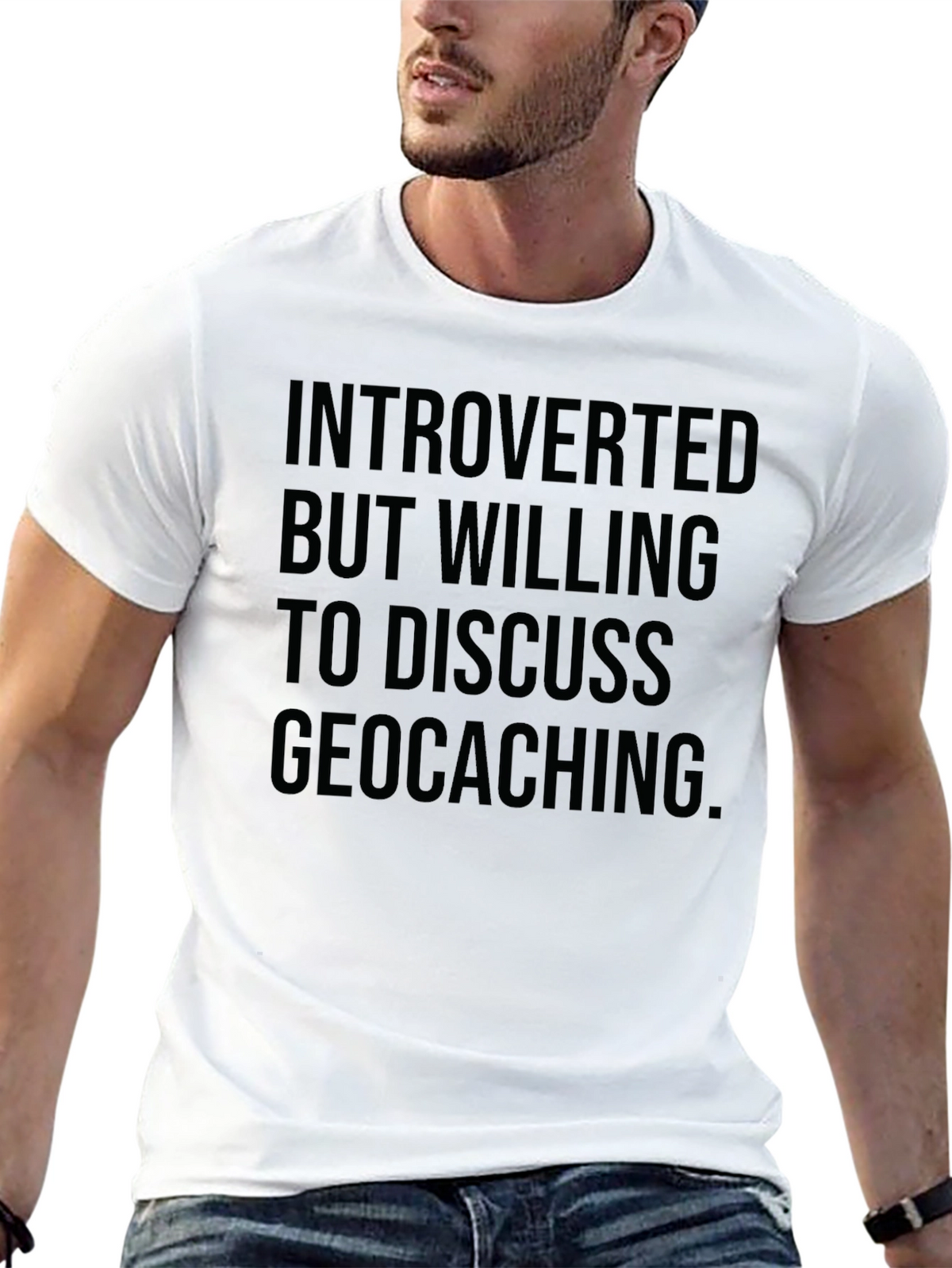 Introverted Geocaching T-Shirt -  Funny Statement Tee
