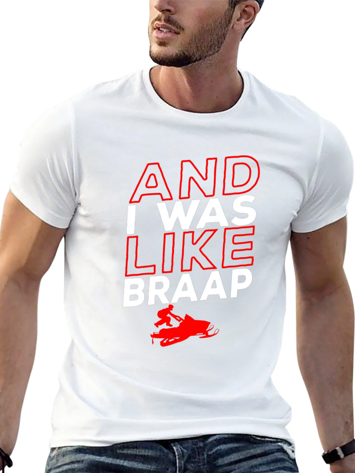 And I Was Like Braap Black Graphic Tee