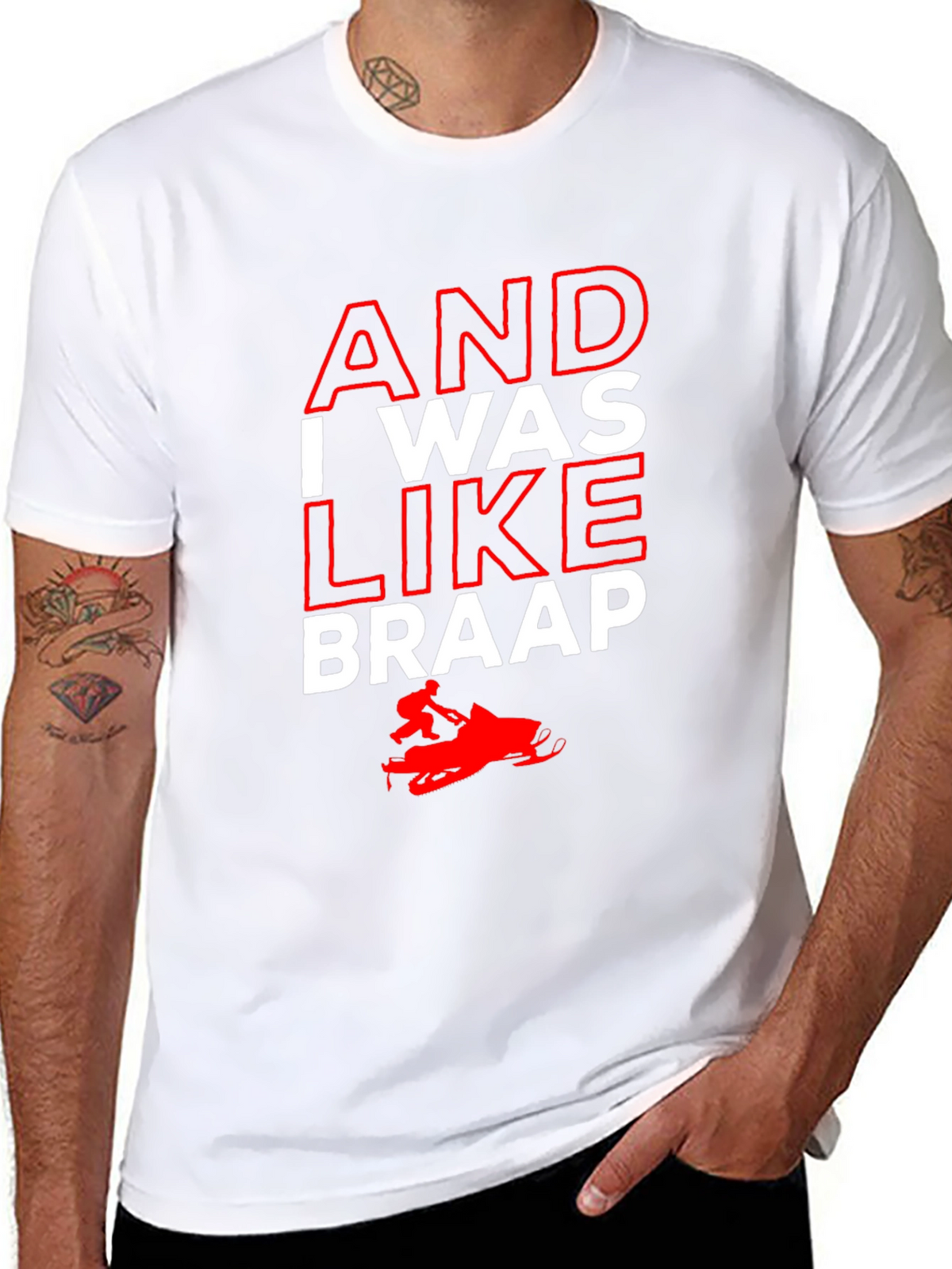 And I Was Like Braap Black Graphic Tee