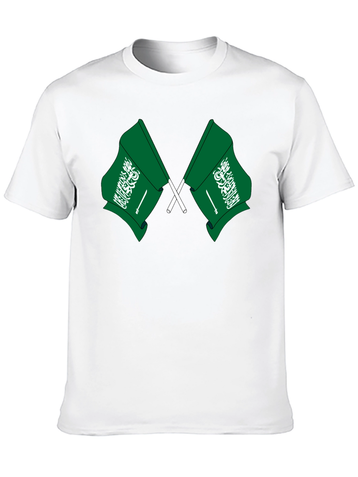 Saudi Arabia Flag T-Shirt - Black Cotton Tee