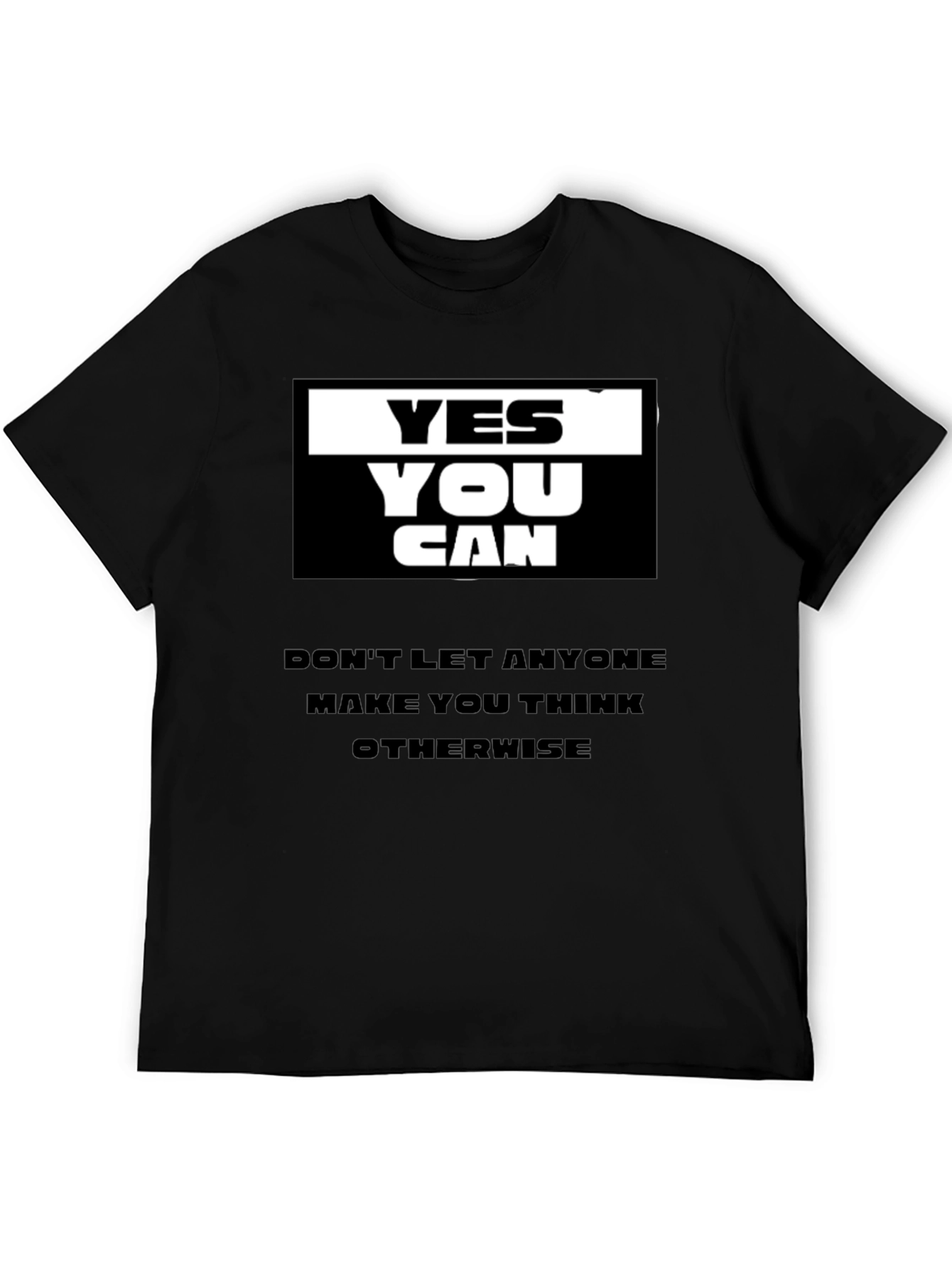 Yes You Can Black Graphic T-Shirt