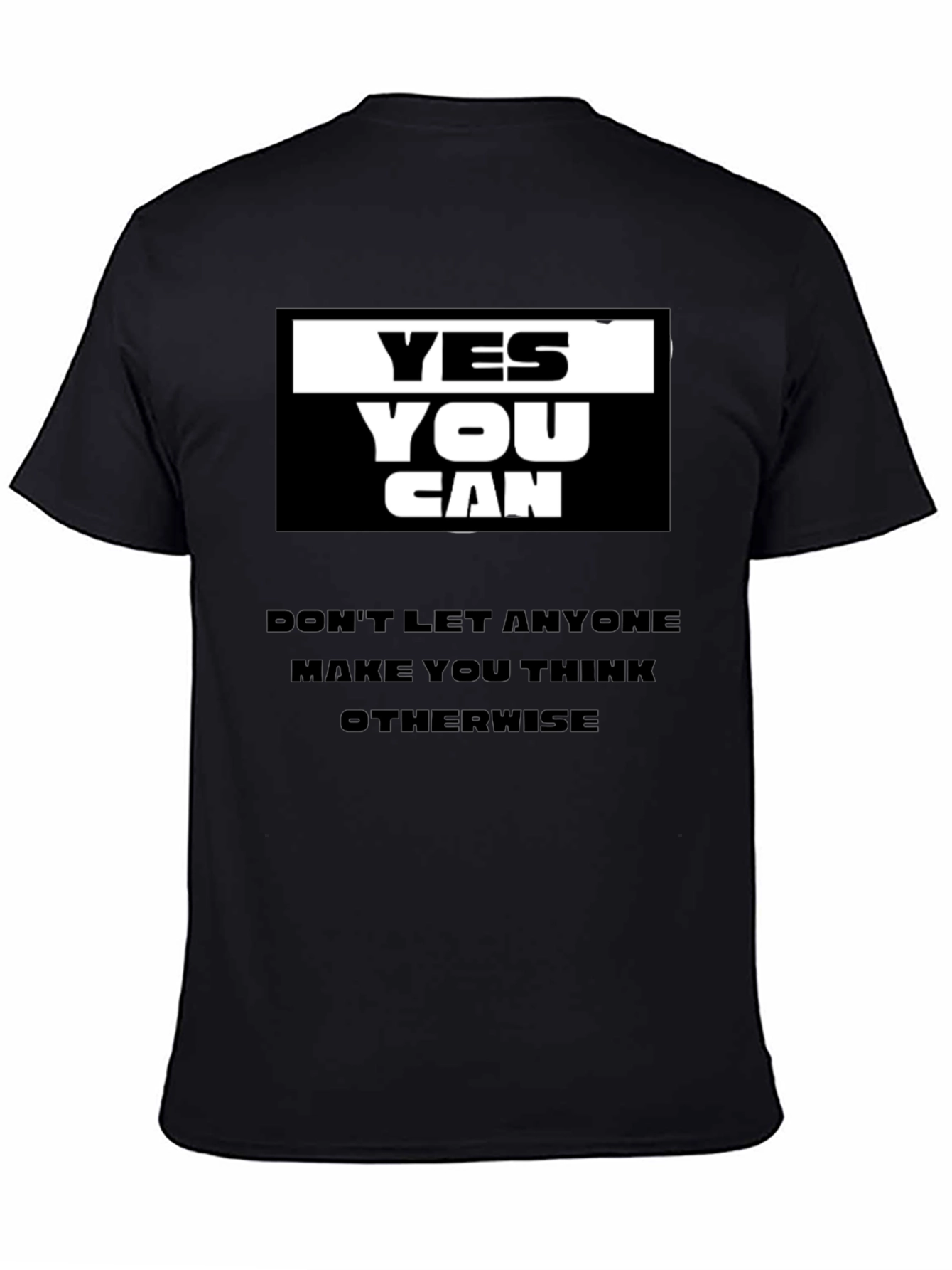Yes You Can Black Graphic T-Shirt