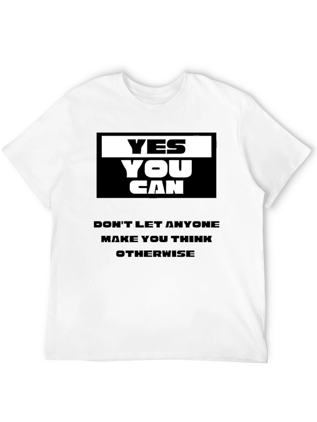 Yes You Can Black Graphic T-Shirt
