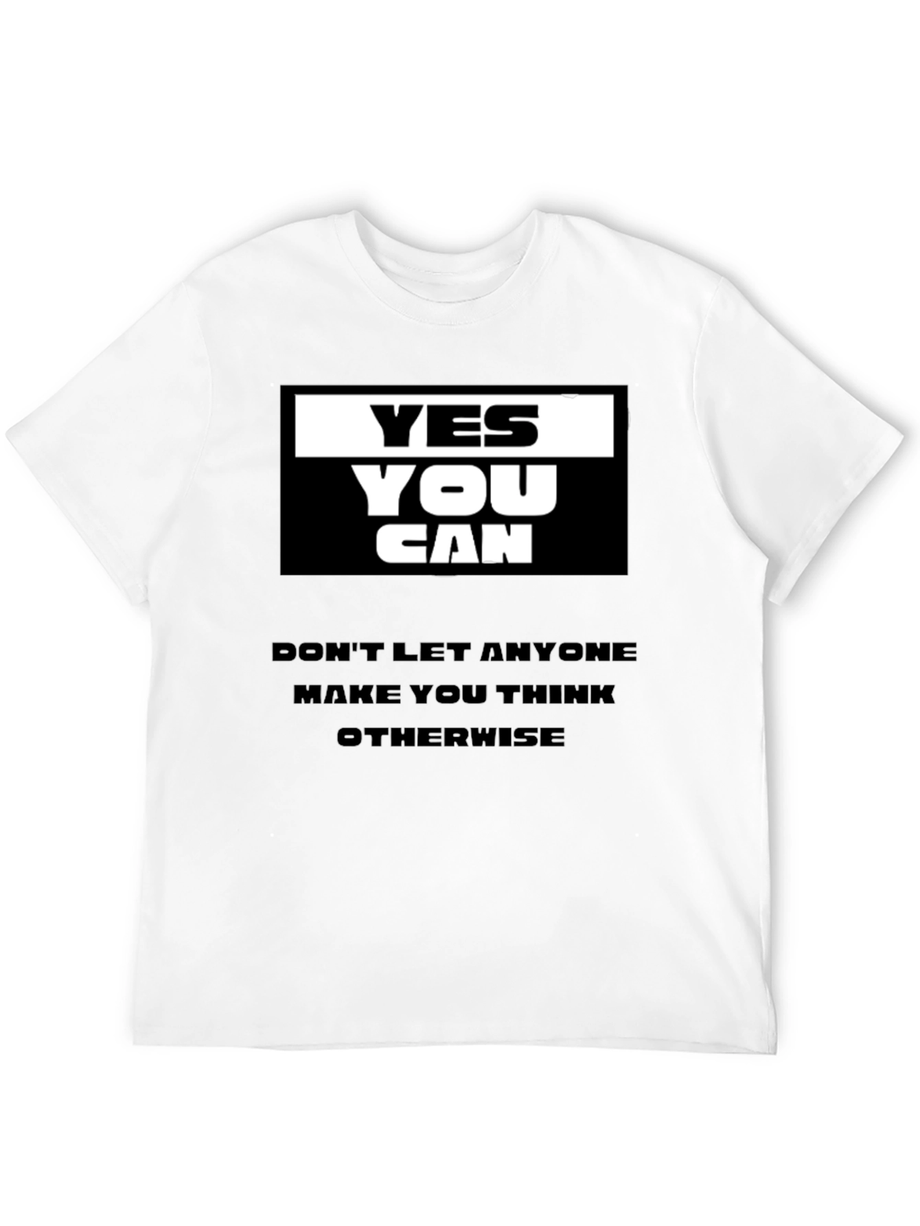 Yes You Can Black Graphic T-Shirt