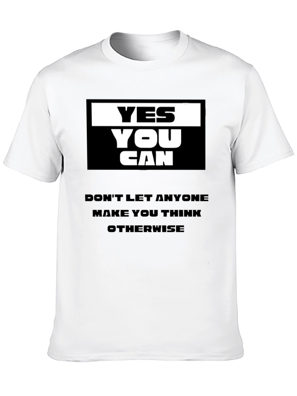 Yes You Can Black Graphic T-Shirt