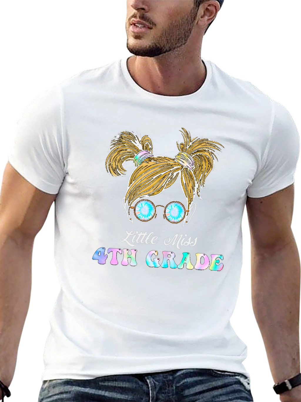Little Miss 4th Grade Graphic Tee