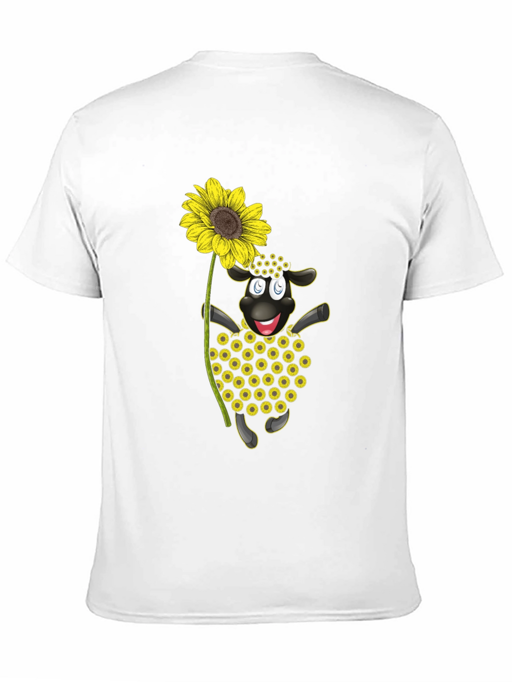 Sunflower Sheep Black T-Shirt