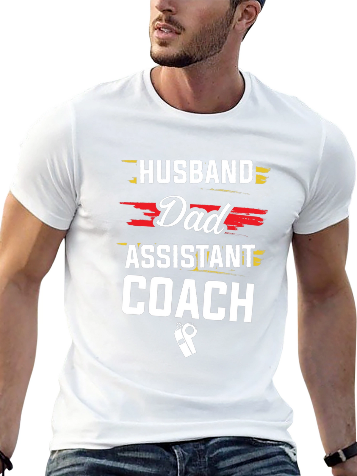 Husband Dad Assistant Coach Graphic Tee
