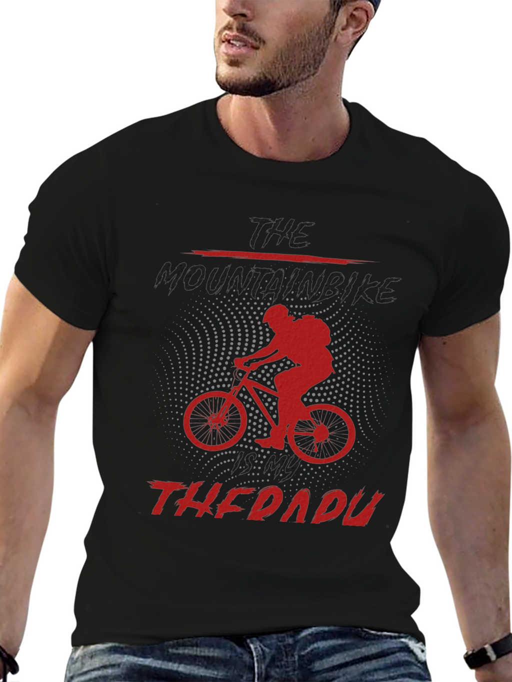 Mountain Bike Therapy Graphic Tee - Black