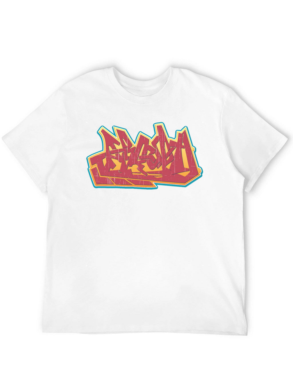 Urban Graffiti Graphic Tee - Black Cotton T-Shirt