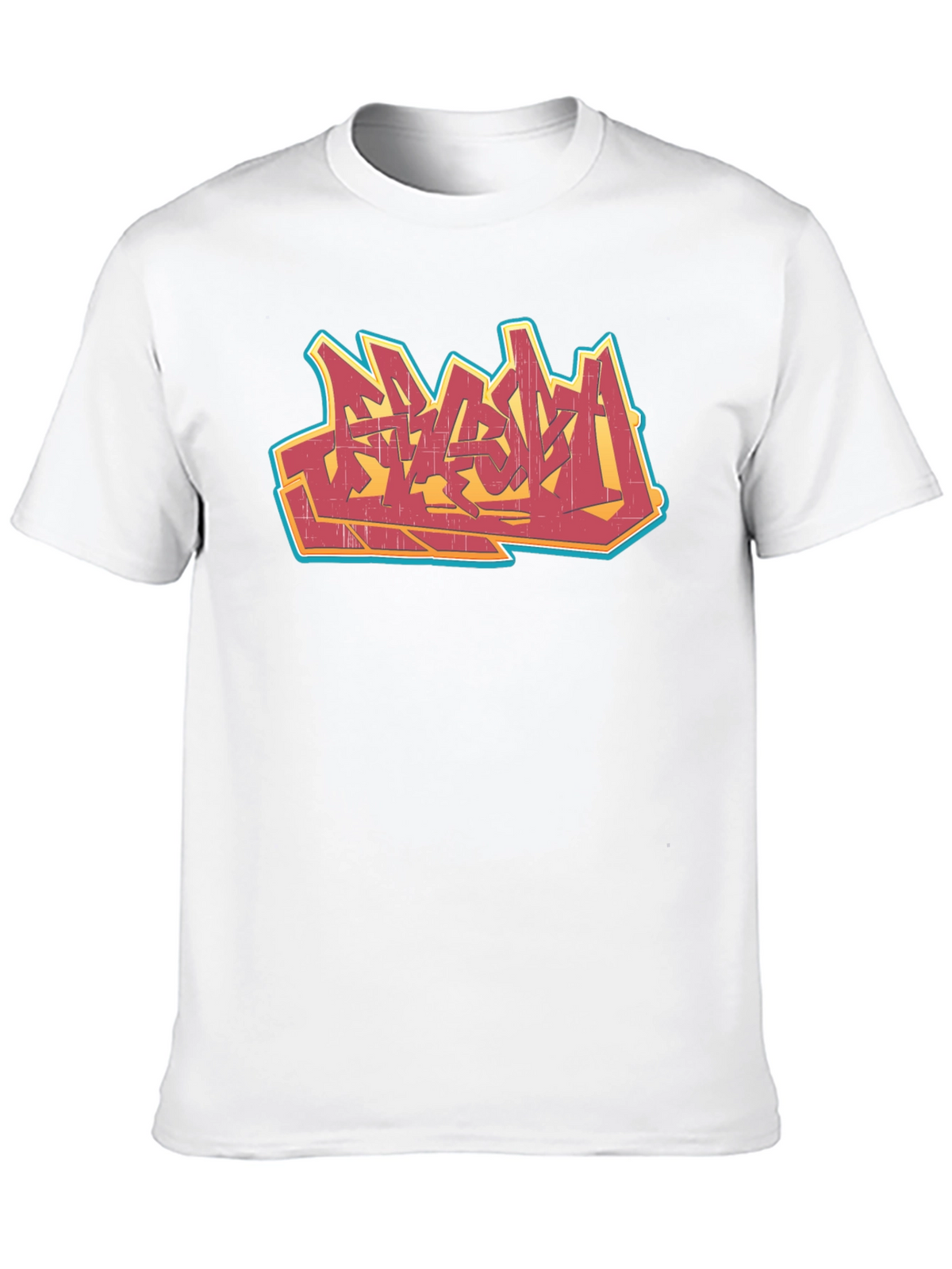Urban Graffiti Graphic Tee - Black Cotton T-Shirt