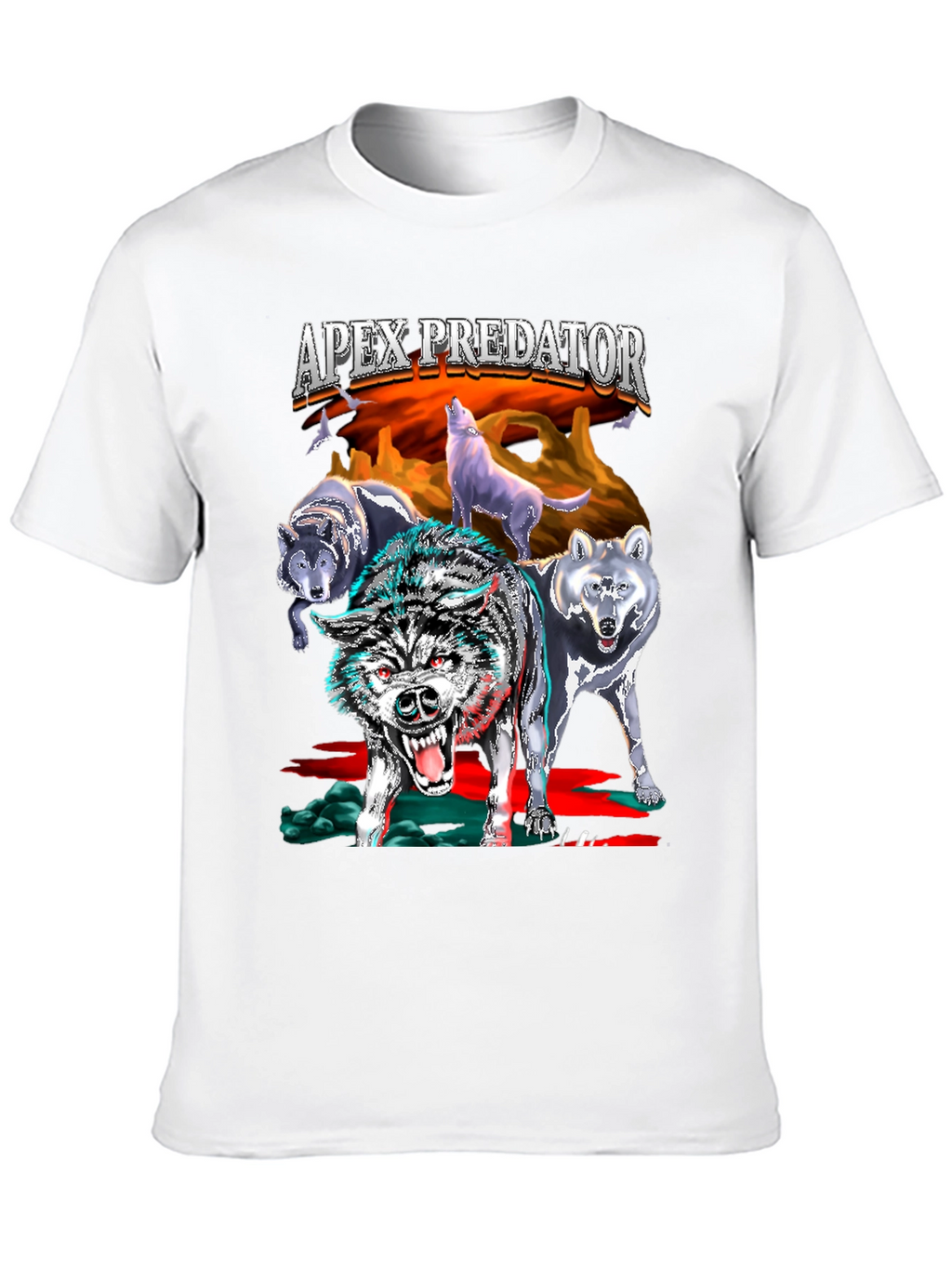 Apex Predator Wolf Pack Black T-Shirt