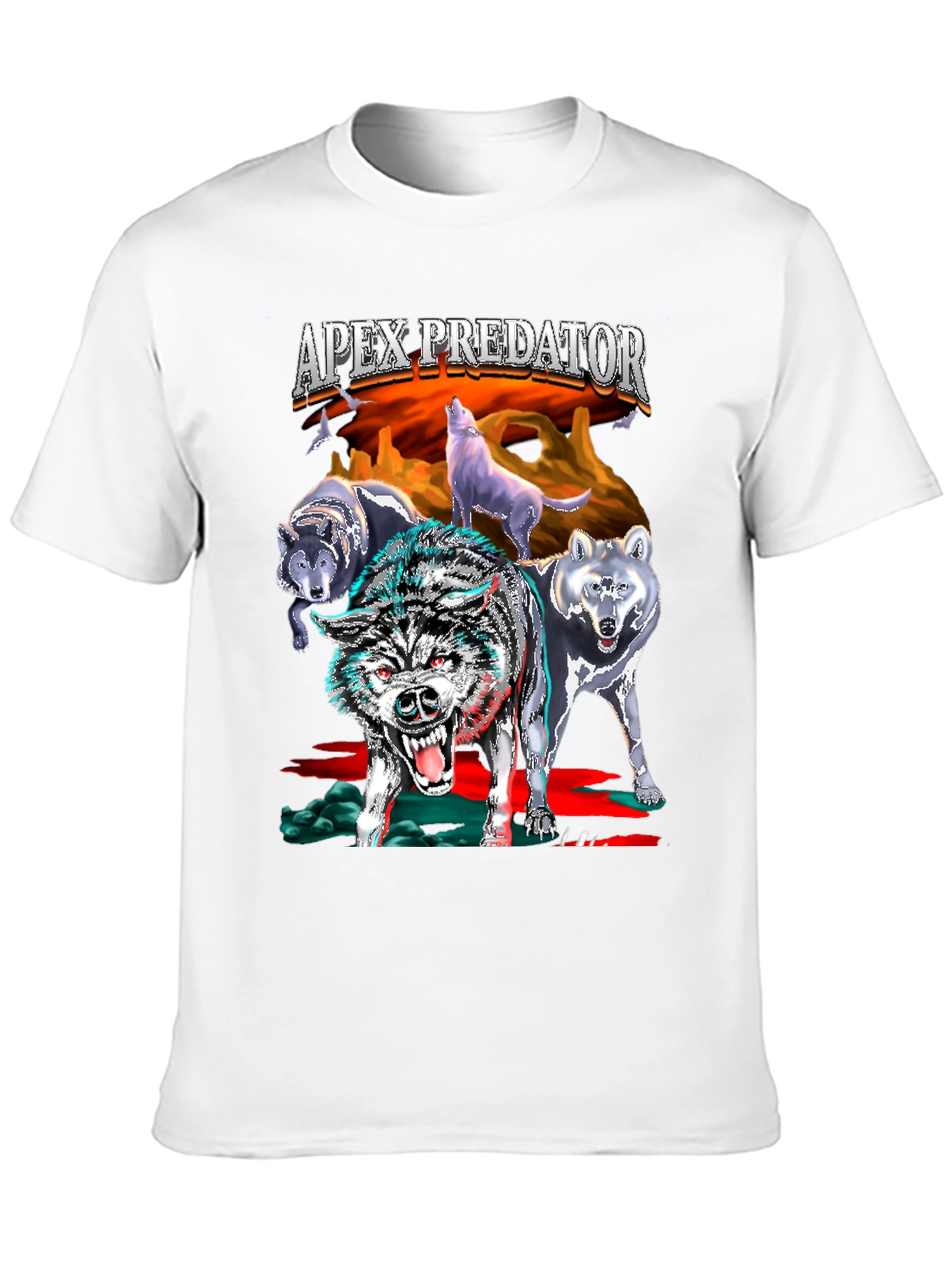 Apex Predator Wolf Pack Black T-Shirt