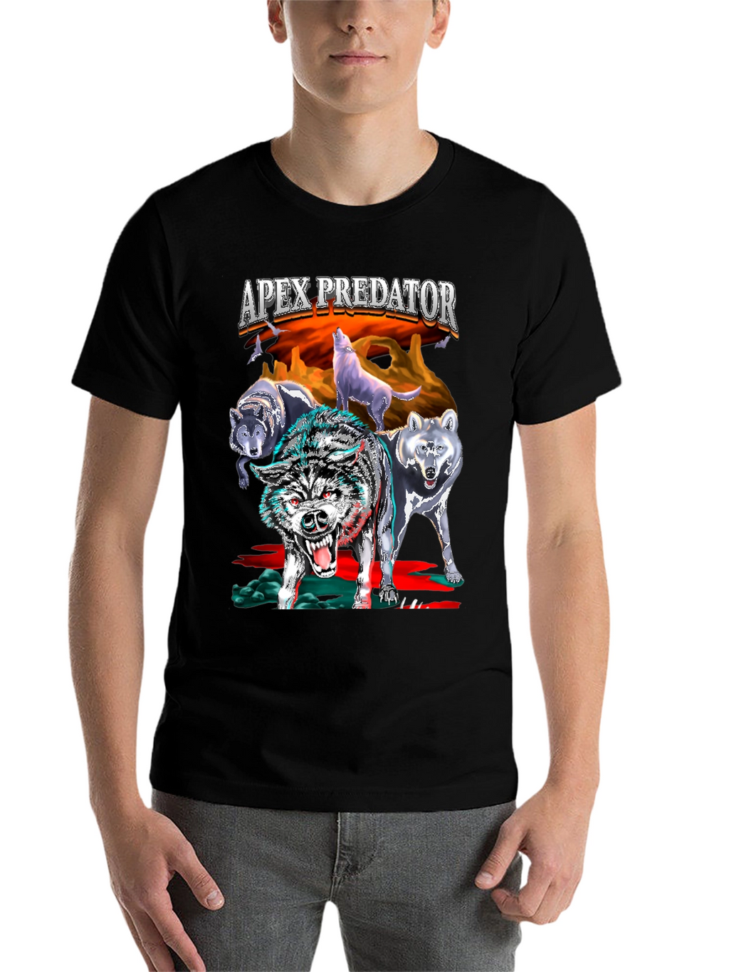 Apex Predator Wolf Pack Black T-Shirt