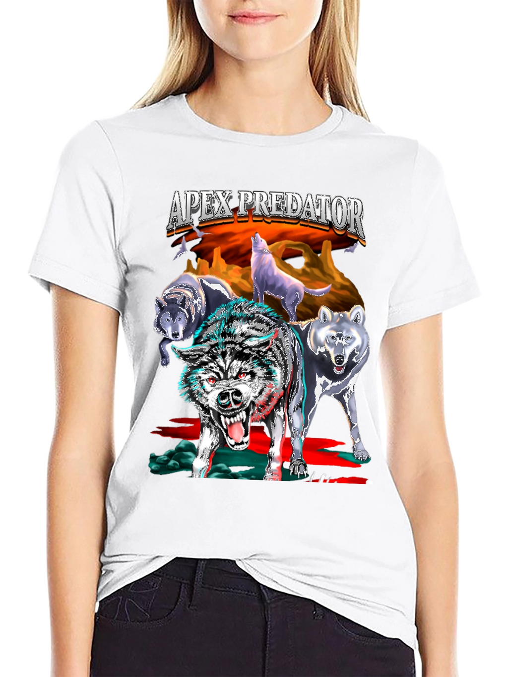 Apex Predator Wolf Pack Black T-Shirt