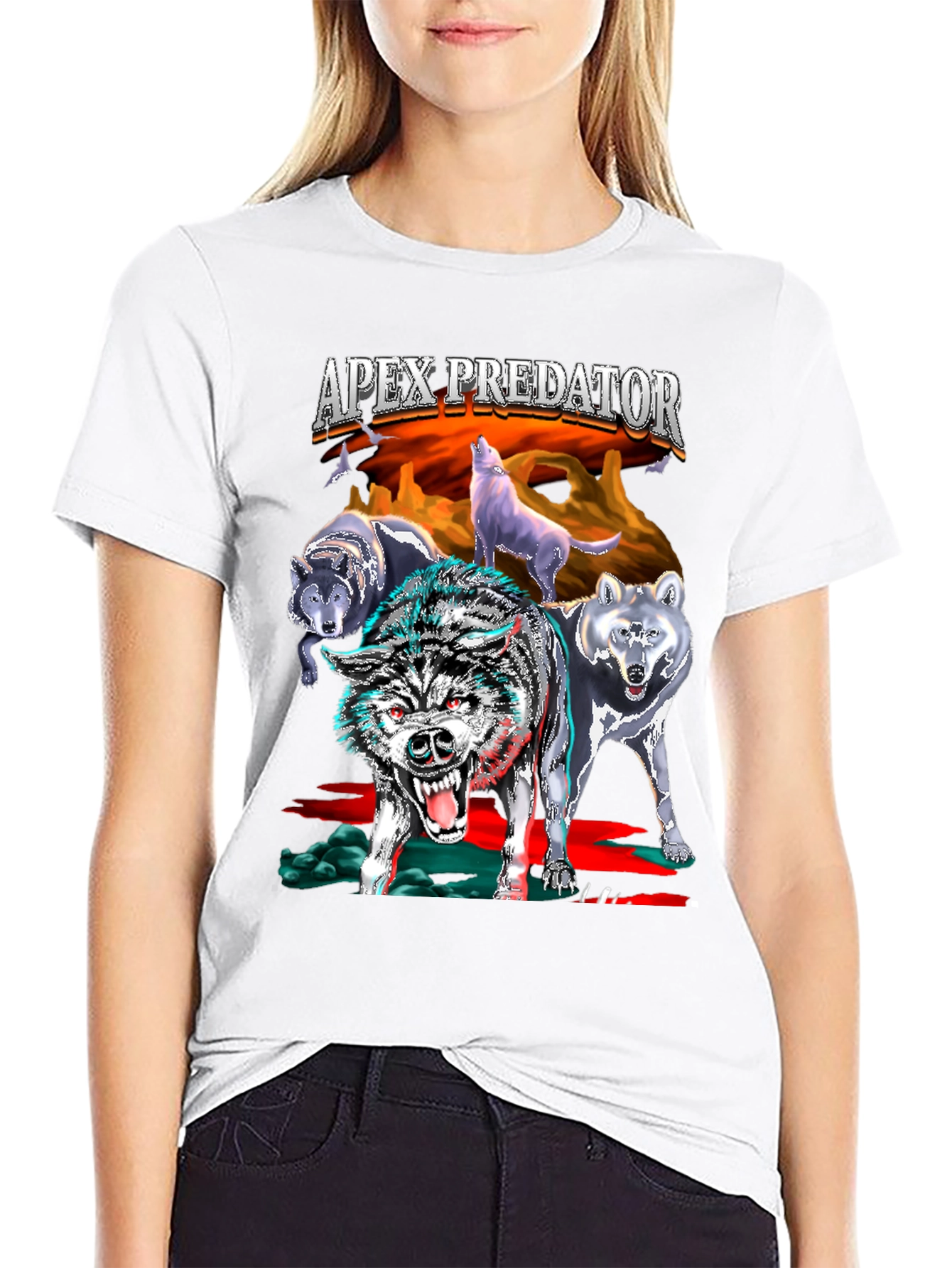 Apex Predator Wolf Pack Black T-Shirt