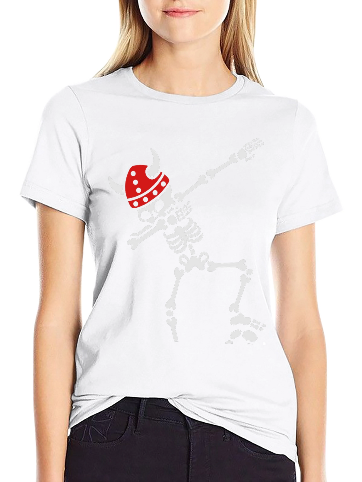 Skeleton Viking Dab Black T-Shirt