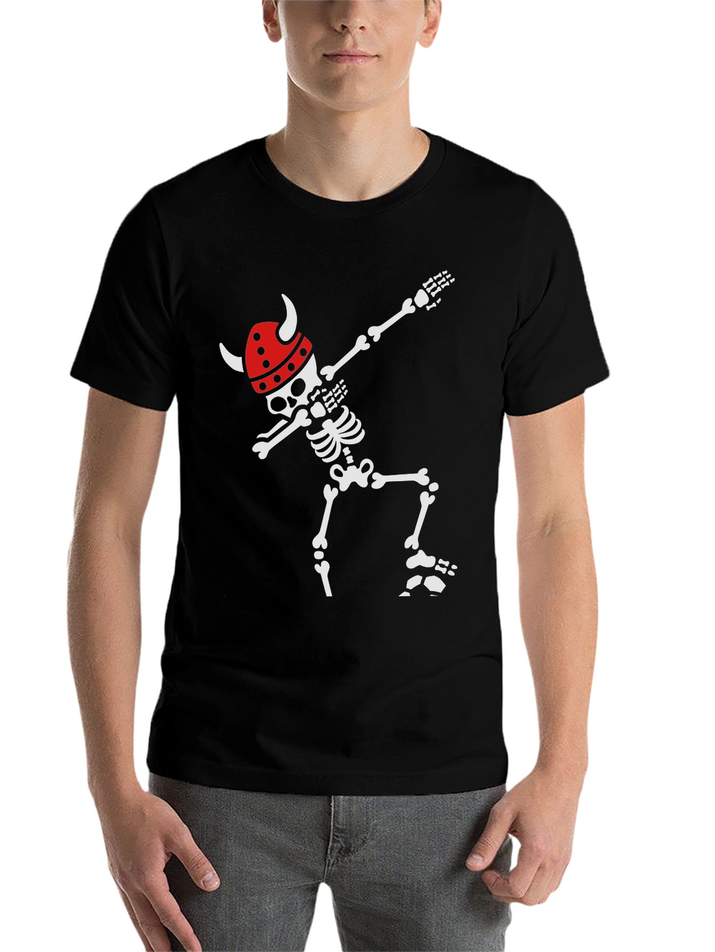 Skeleton Viking Dab Black T-Shirt