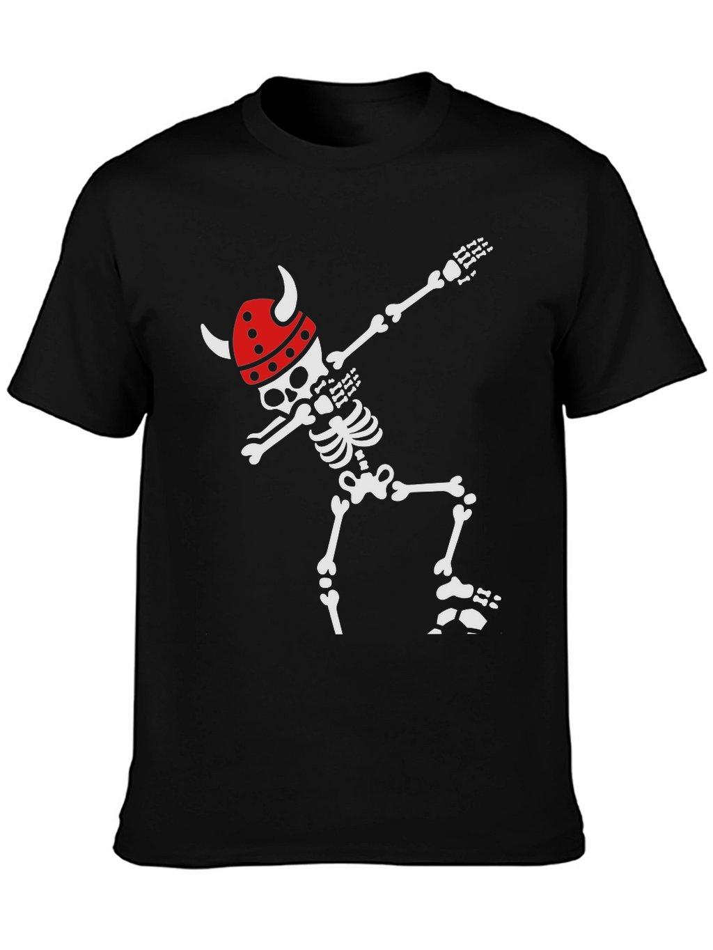 Skeleton Viking Dab Black T-Shirt