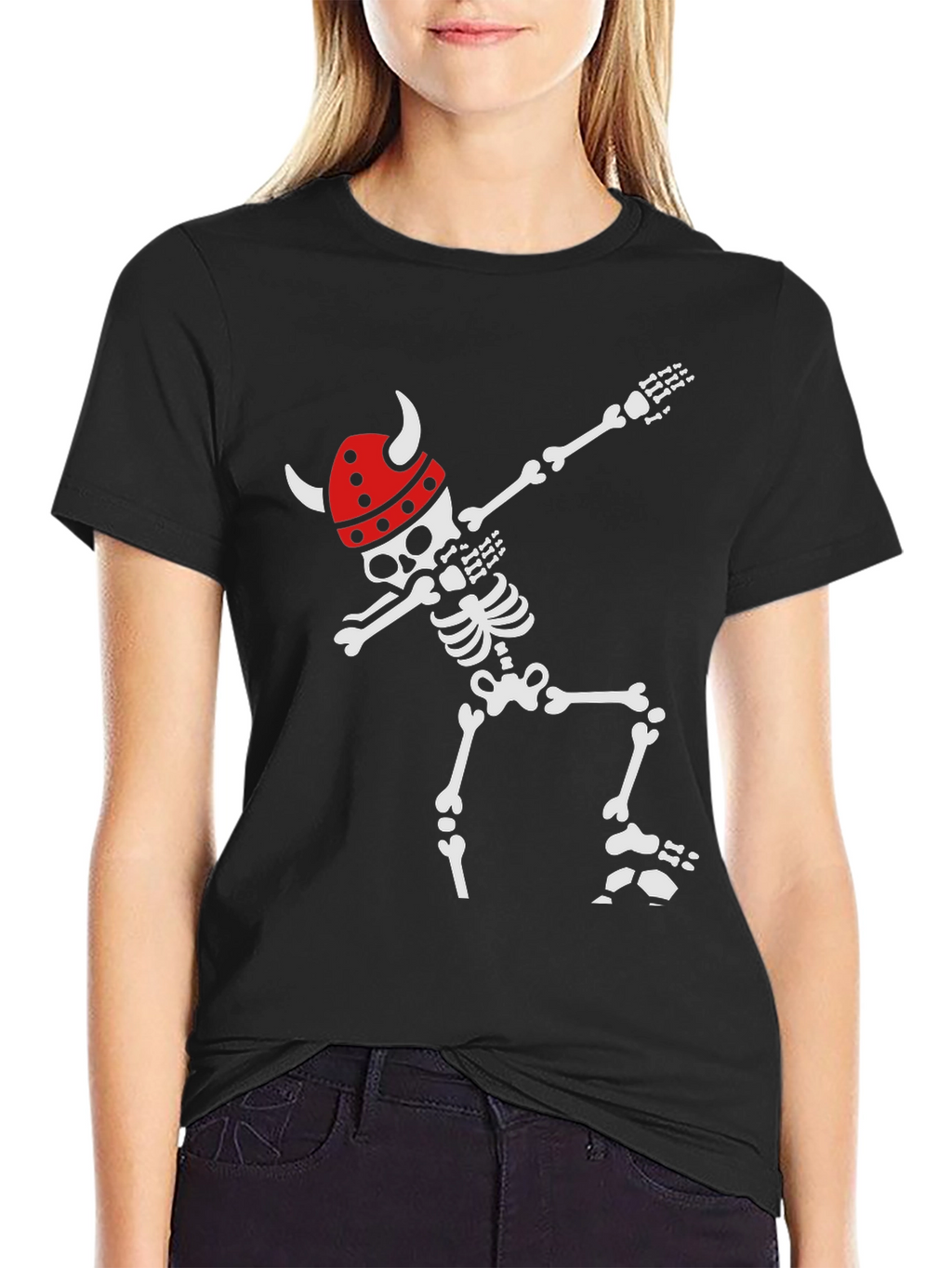 Skeleton Viking Dab Black T-Shirt