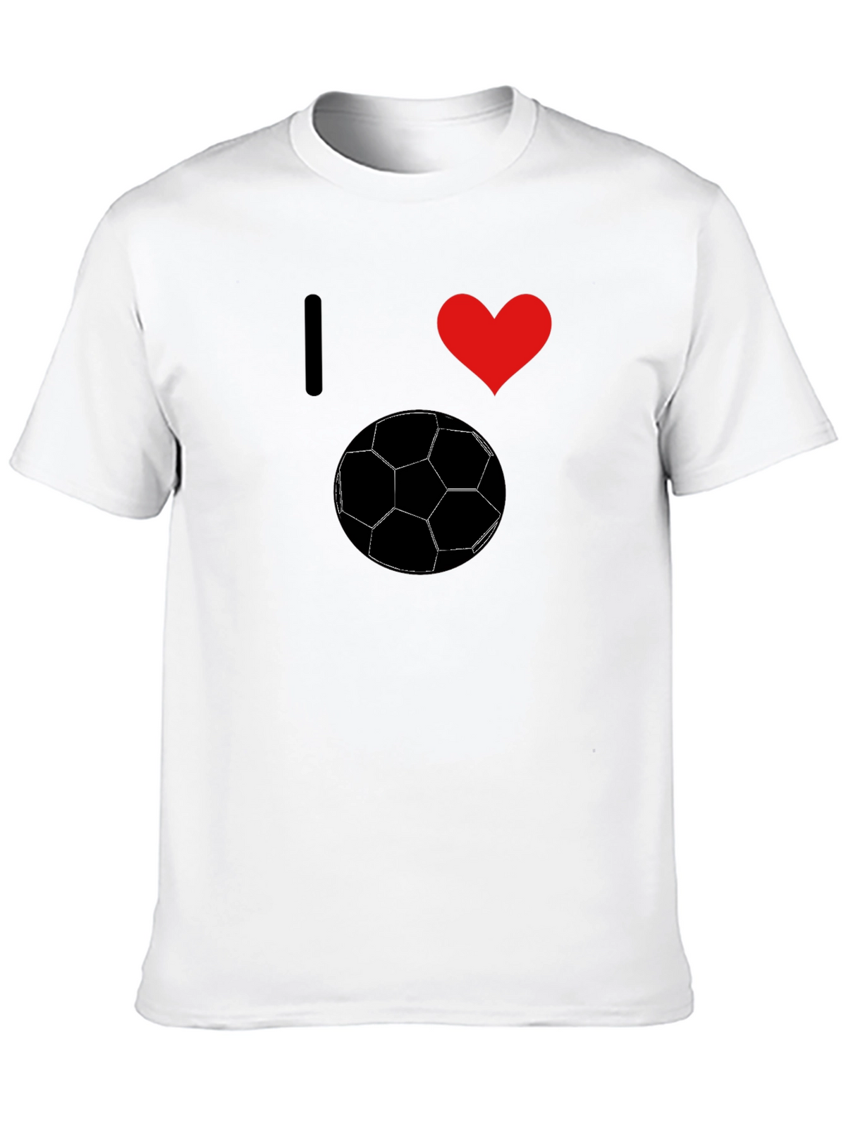 I Love Soccer Graphic Tee - Stylish Black T-Shirt