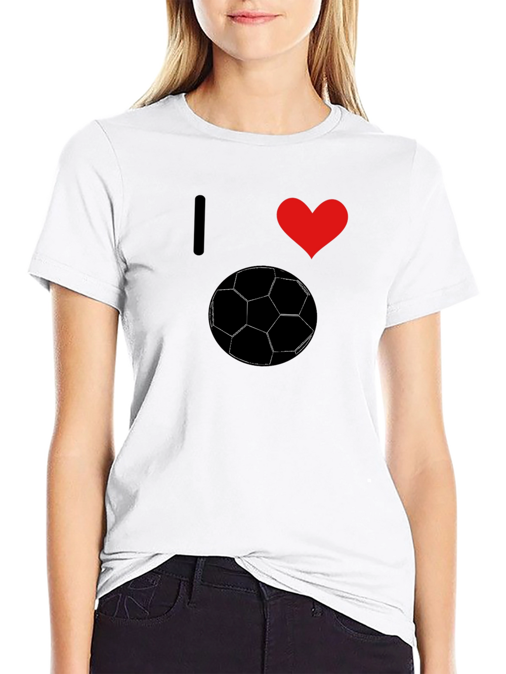 I Love Soccer Graphic Tee - Stylish Black T-Shirt