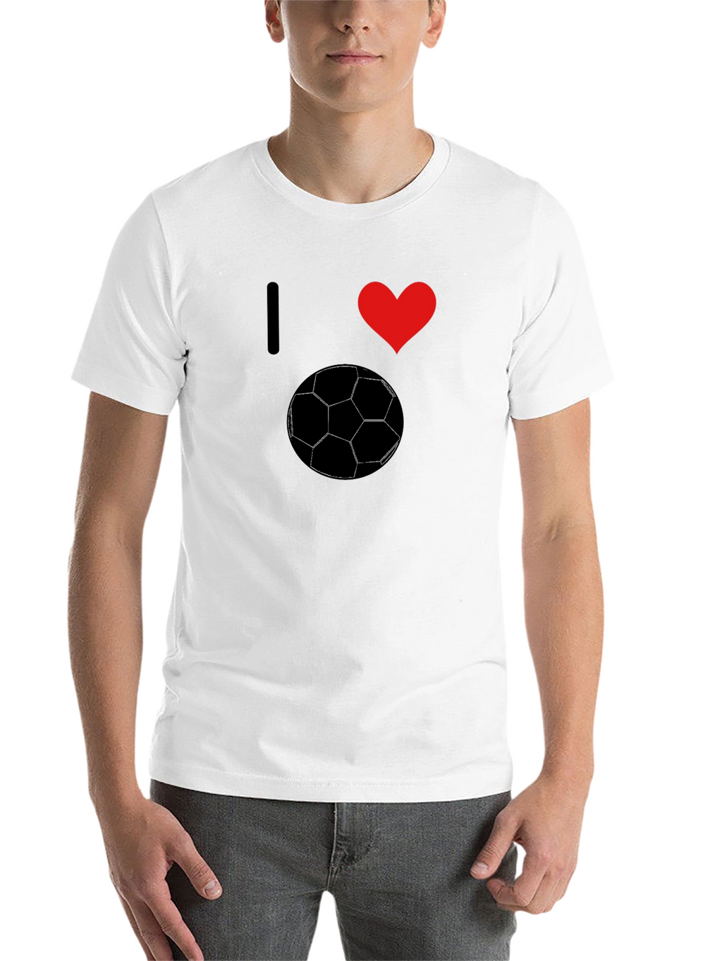 I Love Soccer Graphic Tee - Stylish Black T-Shirt