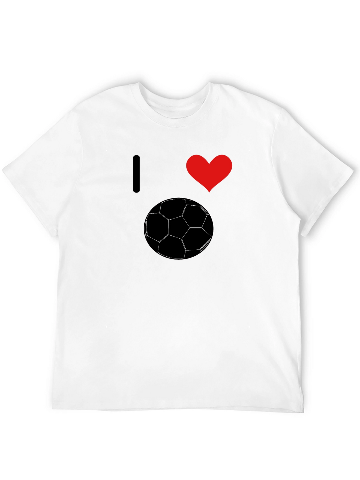 I Love Soccer Graphic Tee - Stylish Black T-Shirt