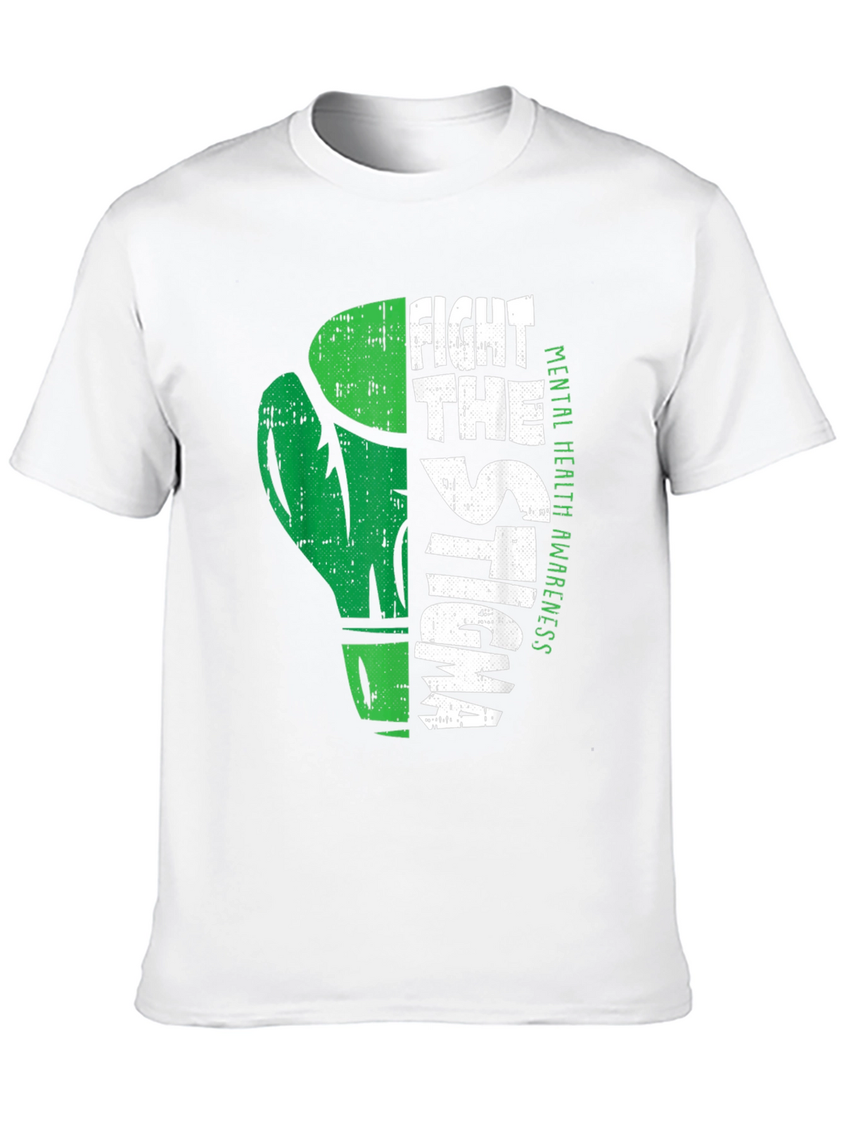 Fight The Stigma Mental Health Awareness Black T-Shirt